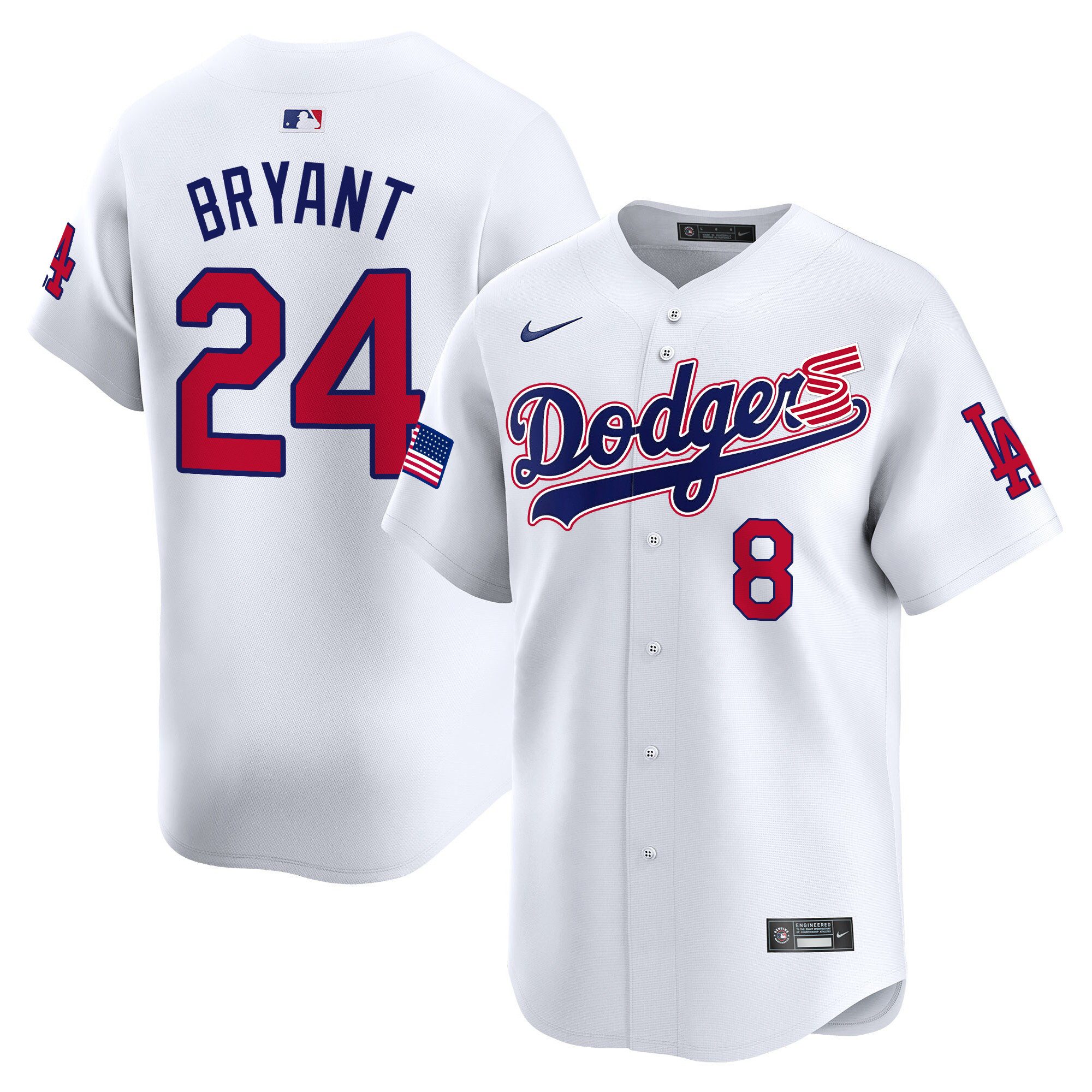 Men's Dodgers 2024 Independence Day Vapor Premier Limited Jersey - All Stitched
