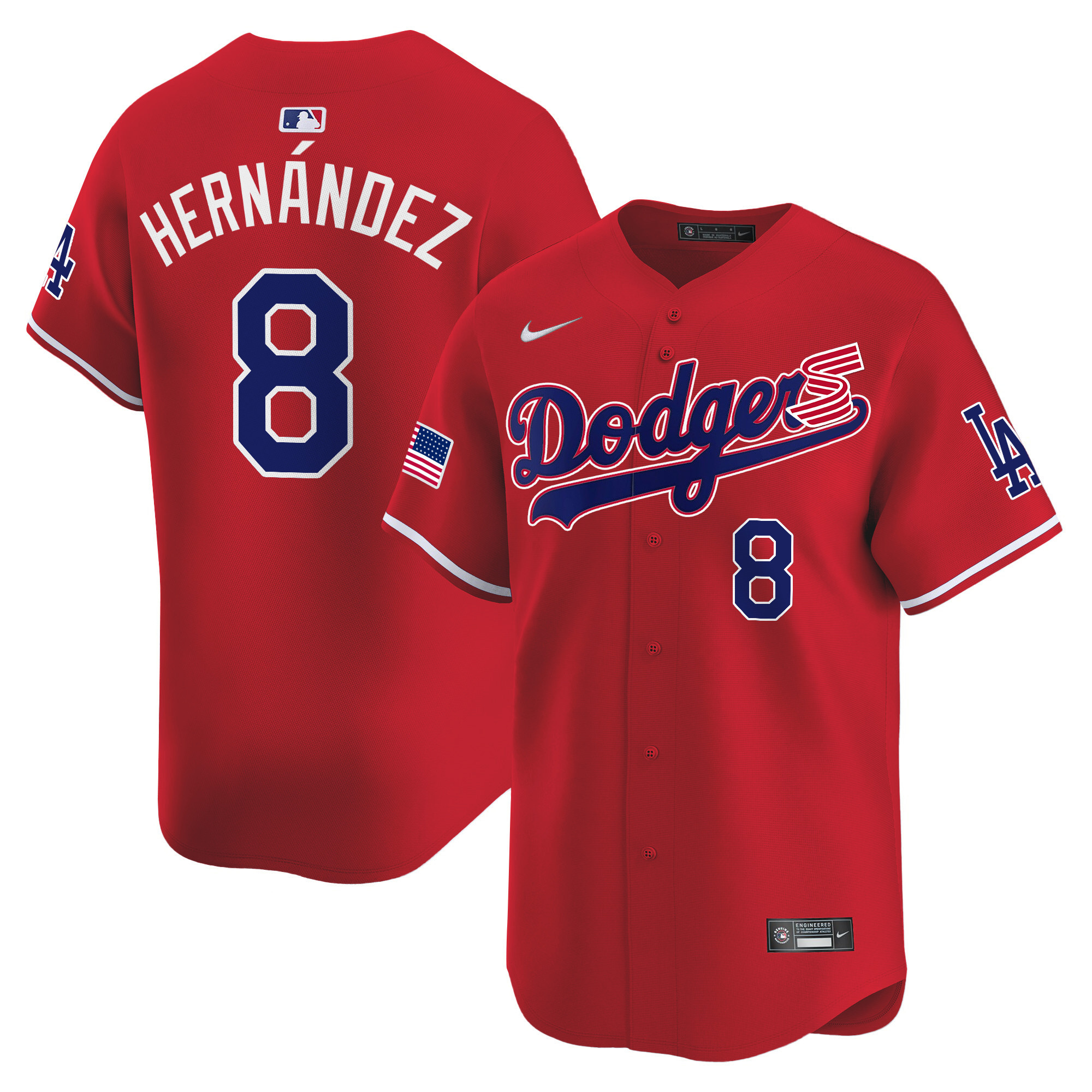 Men's Dodgers 2024 Independence Day Vapor Premier Limited Jersey - All Stitched