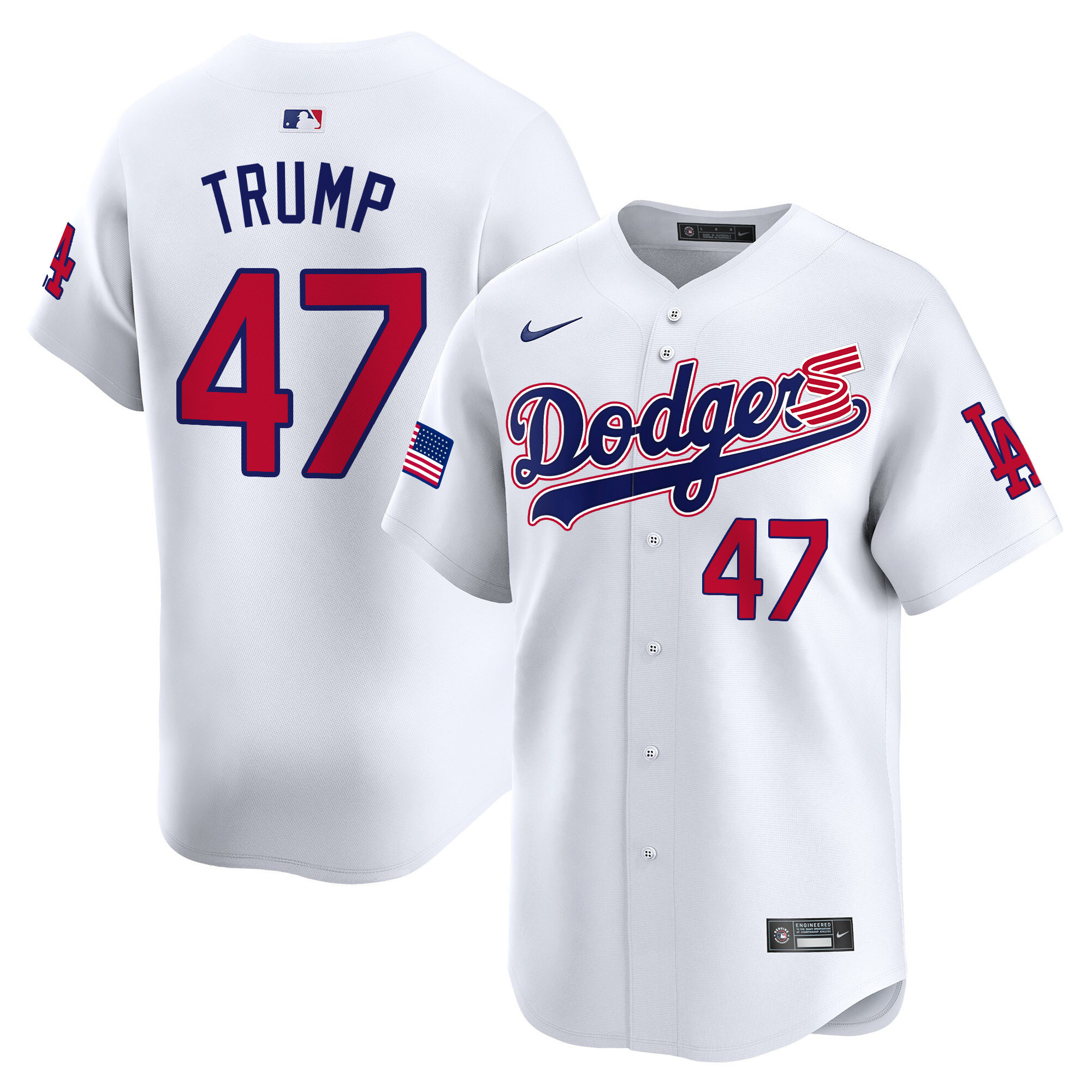 Men's Dodgers 2024 Independence Day Vapor Premier Limited Jersey - All Stitched