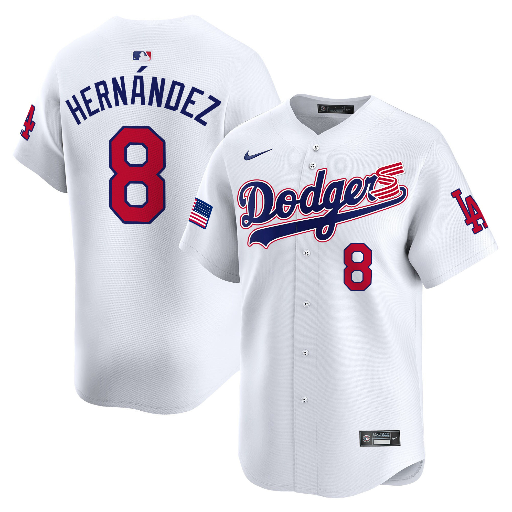Men's Dodgers 2024 Independence Day Vapor Premier Limited Jersey - All Stitched