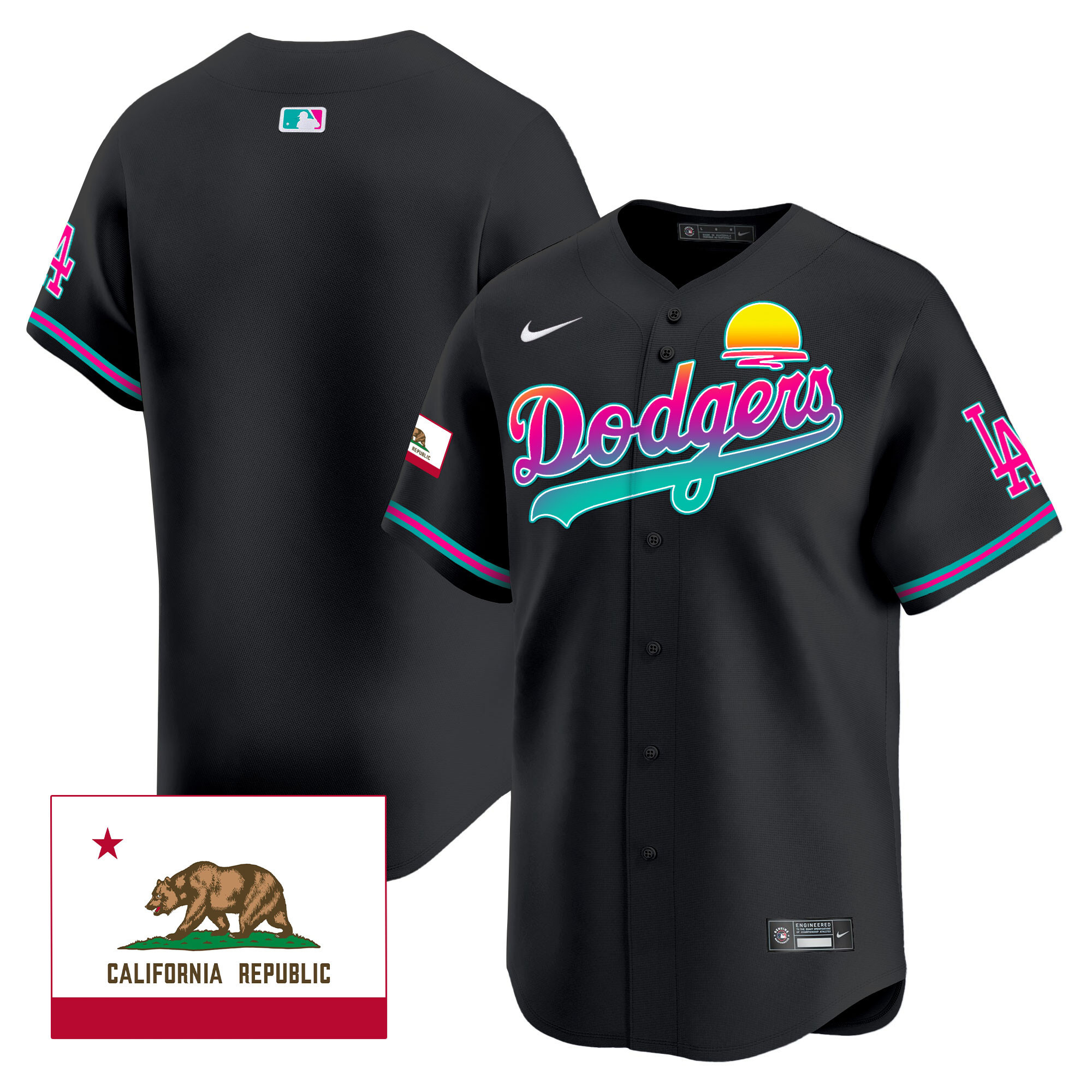 Men's Dodgers 2024 Los Angeles City Style Vapor Premier Limited Jersey - All Stitched