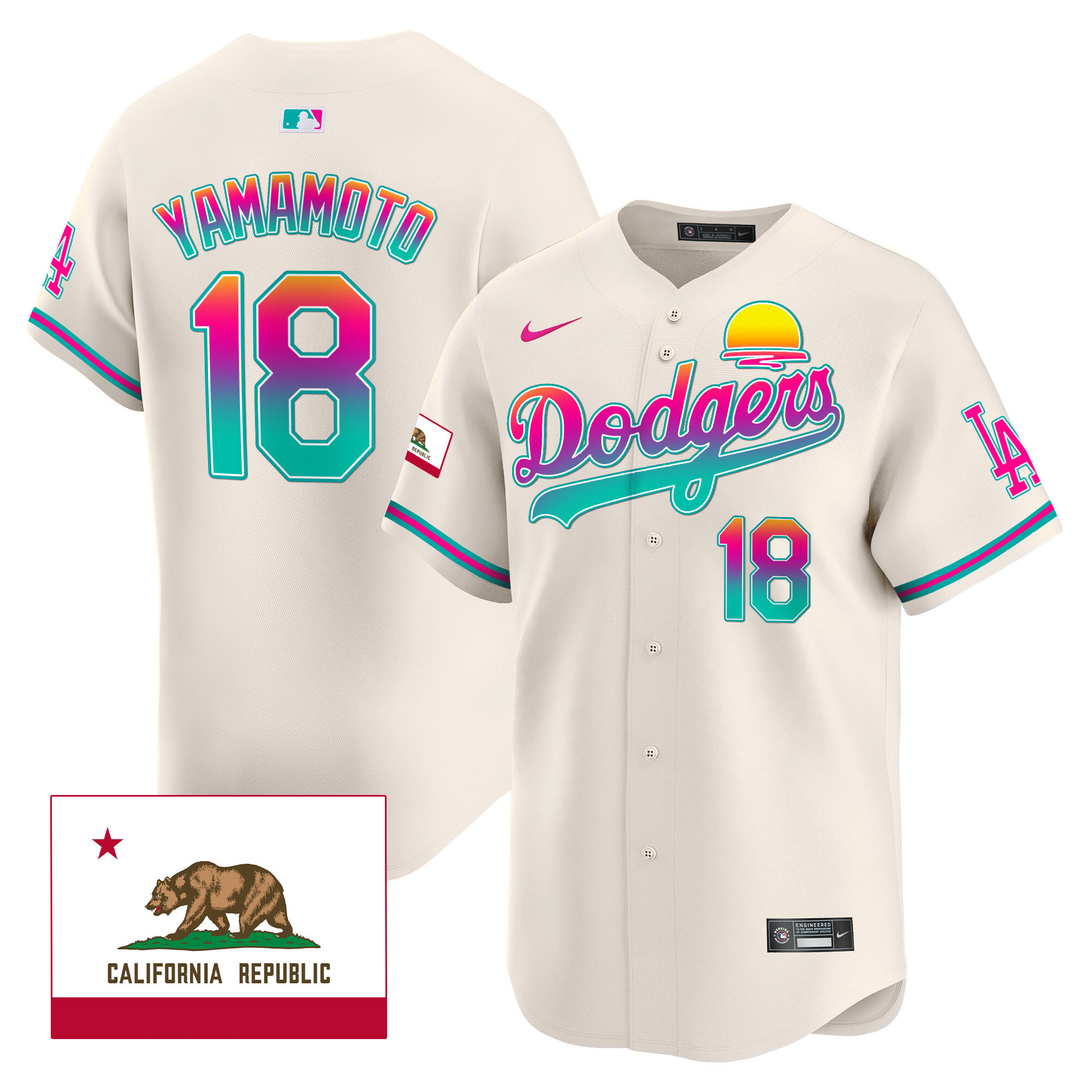 Men's Dodgers 2024 Los Angeles City Style Vapor Premier Limited Jersey - All Stitched