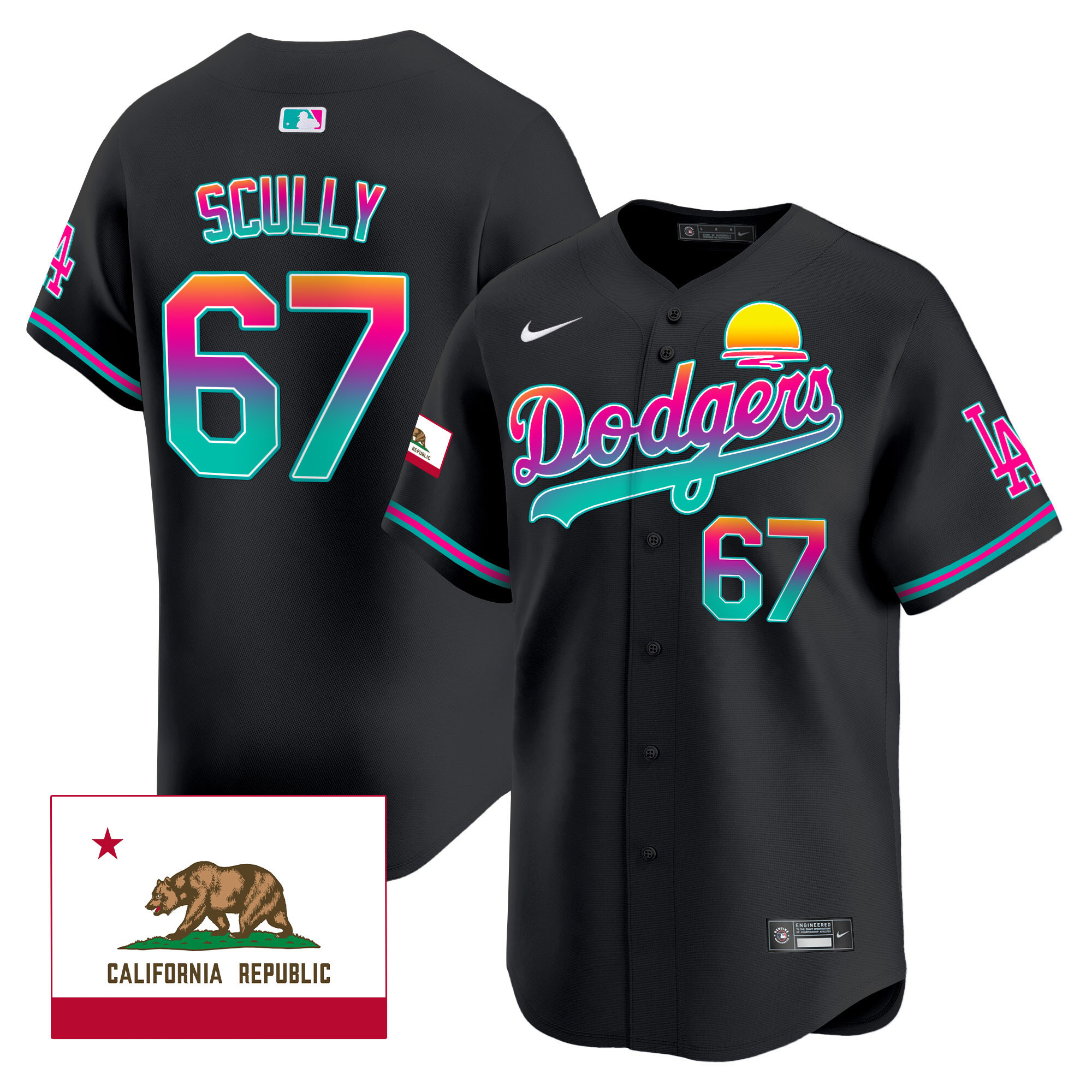 Men's Dodgers 2024 Los Angeles City Style Vapor Premier Limited Jersey - All Stitched