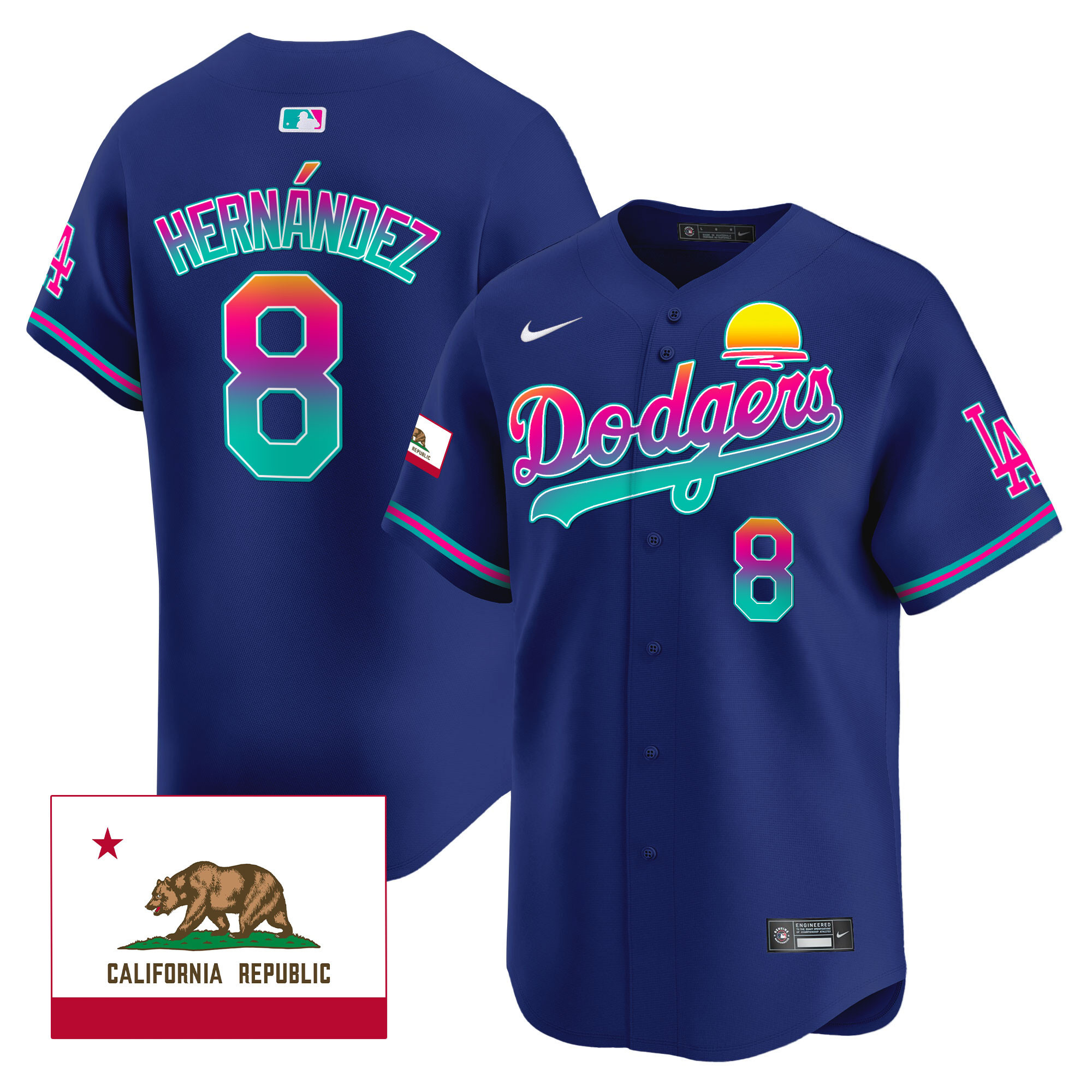 Men's Dodgers 2024 Los Angeles City Style Vapor Premier Limited Jersey - All Stitched