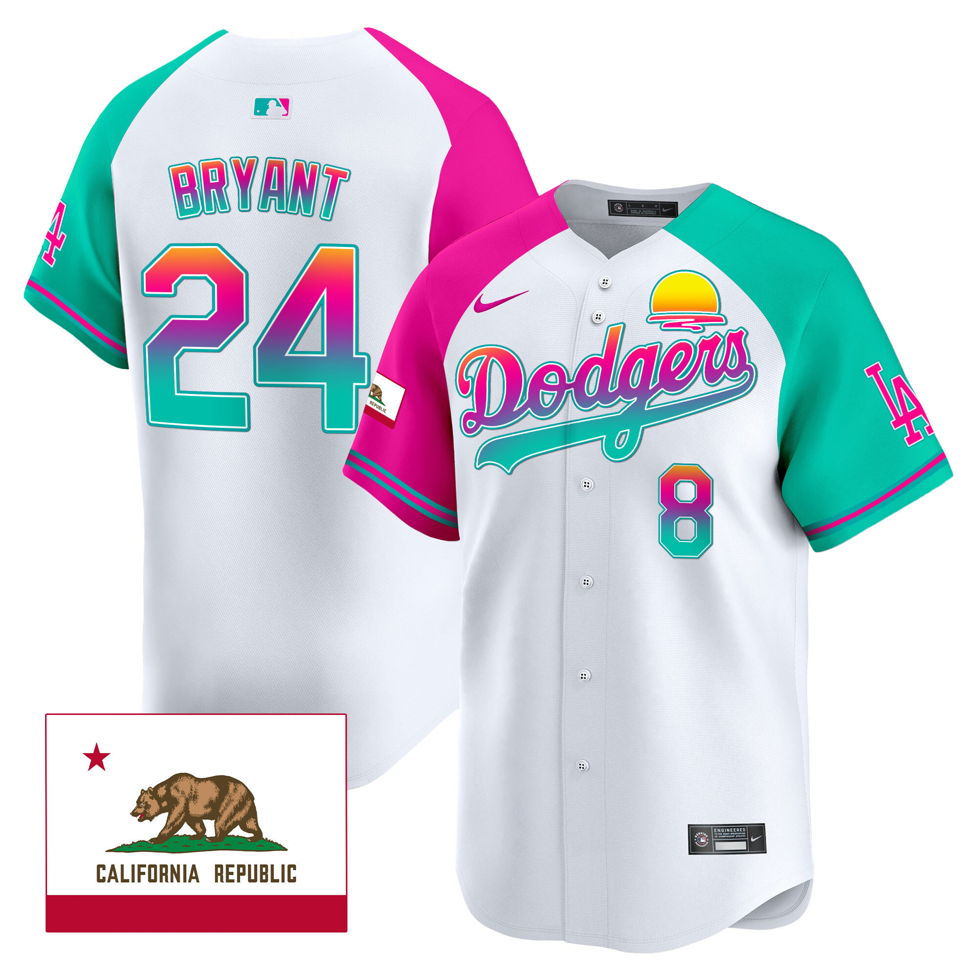 Men's Dodgers 2024 Los Angeles City Style Vapor Premier Limited Jersey - All Stitched