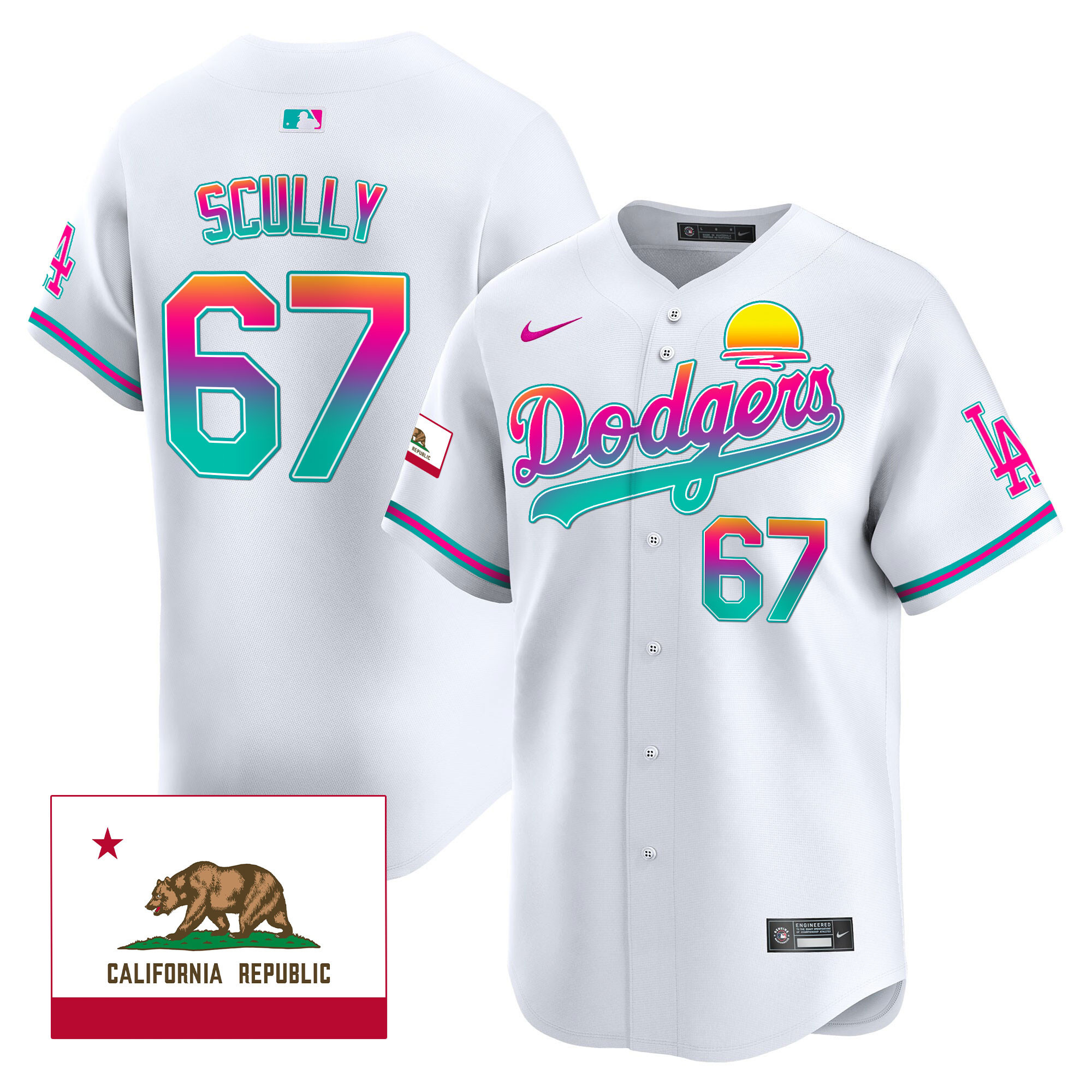 Men's Dodgers 2024 Los Angeles City Style Vapor Premier Limited Jersey - All Stitched