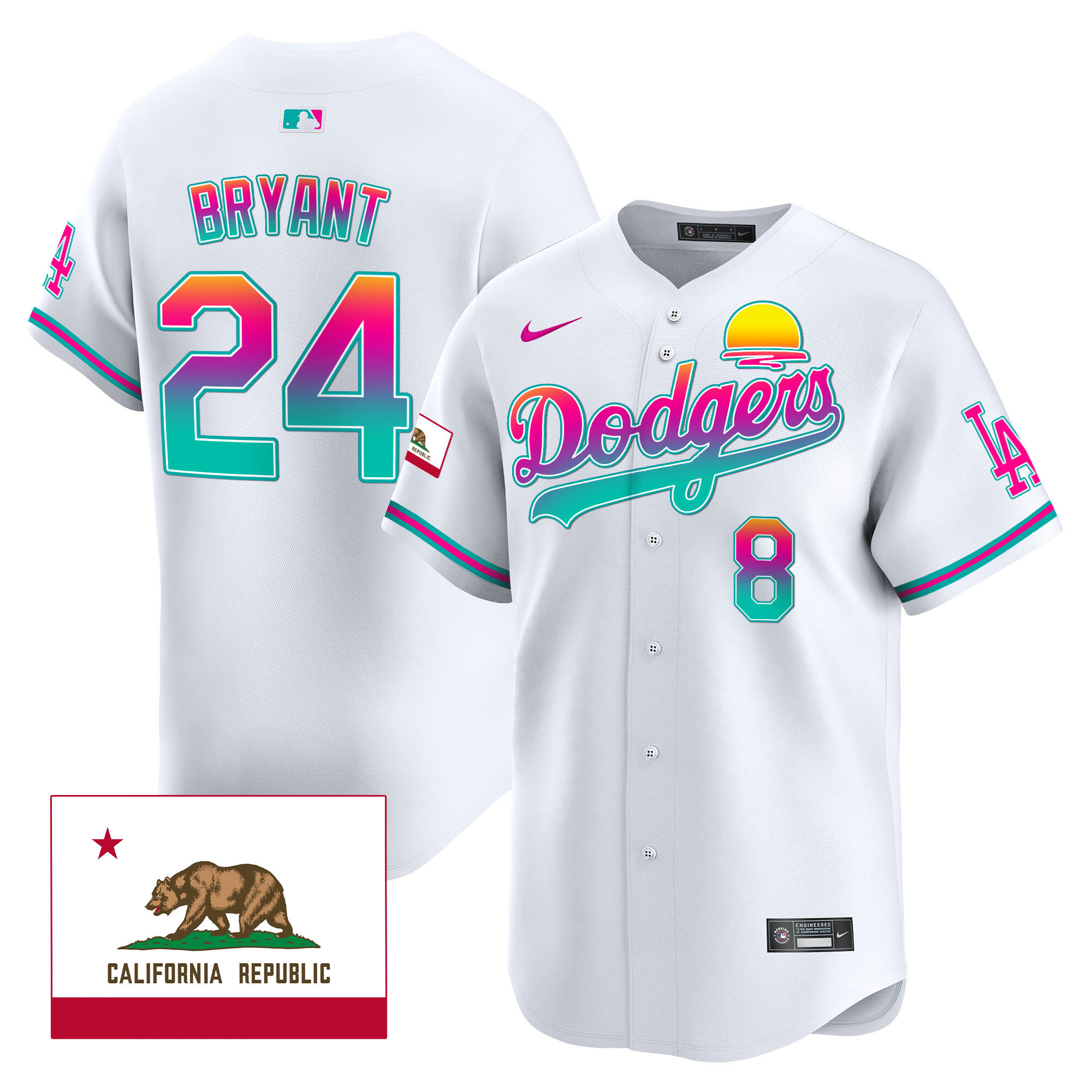 Men's Dodgers 2024 Los Angeles City Style Vapor Premier Limited Jersey - All Stitched