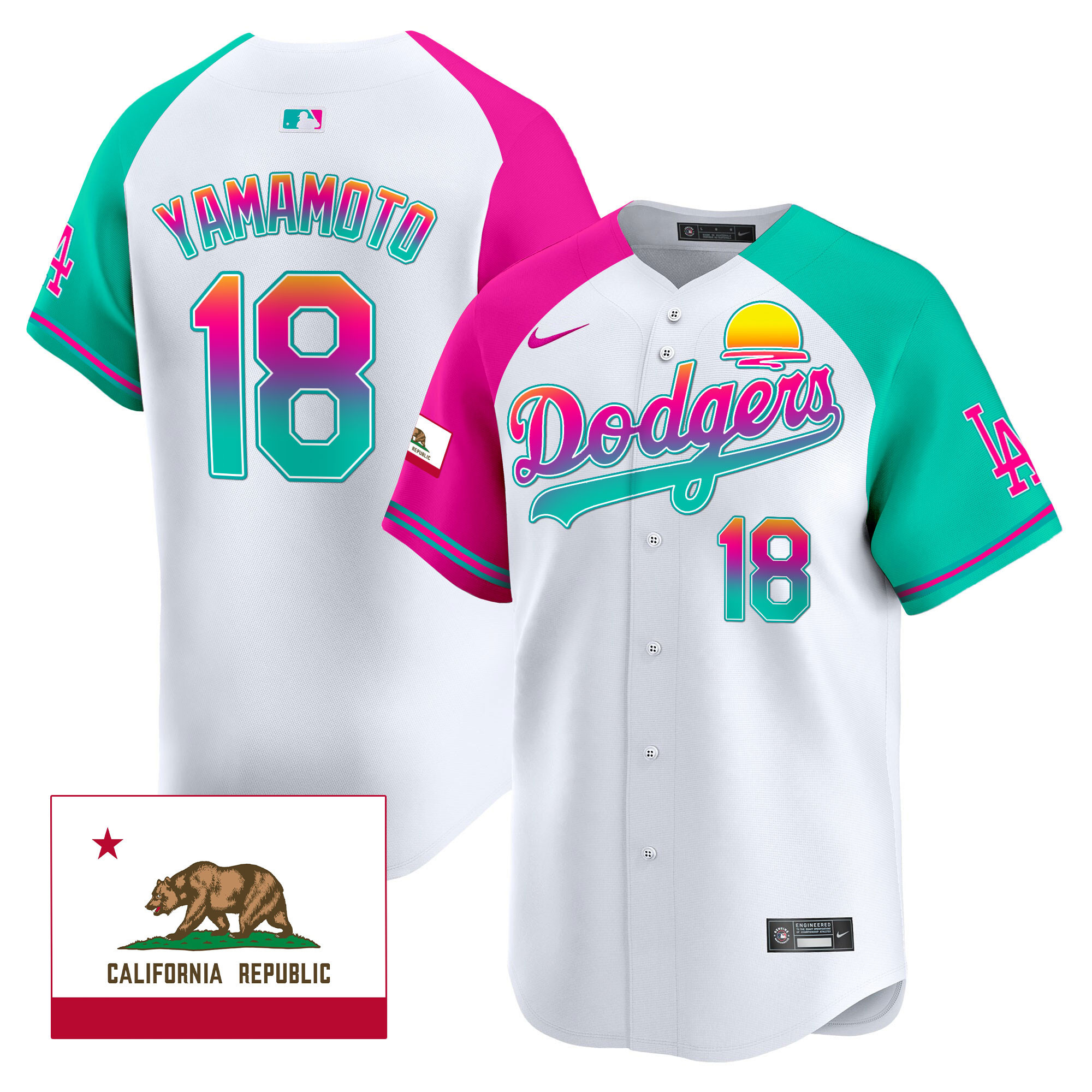 Men's Dodgers 2024 Los Angeles City Style Vapor Premier Limited Jersey - All Stitched