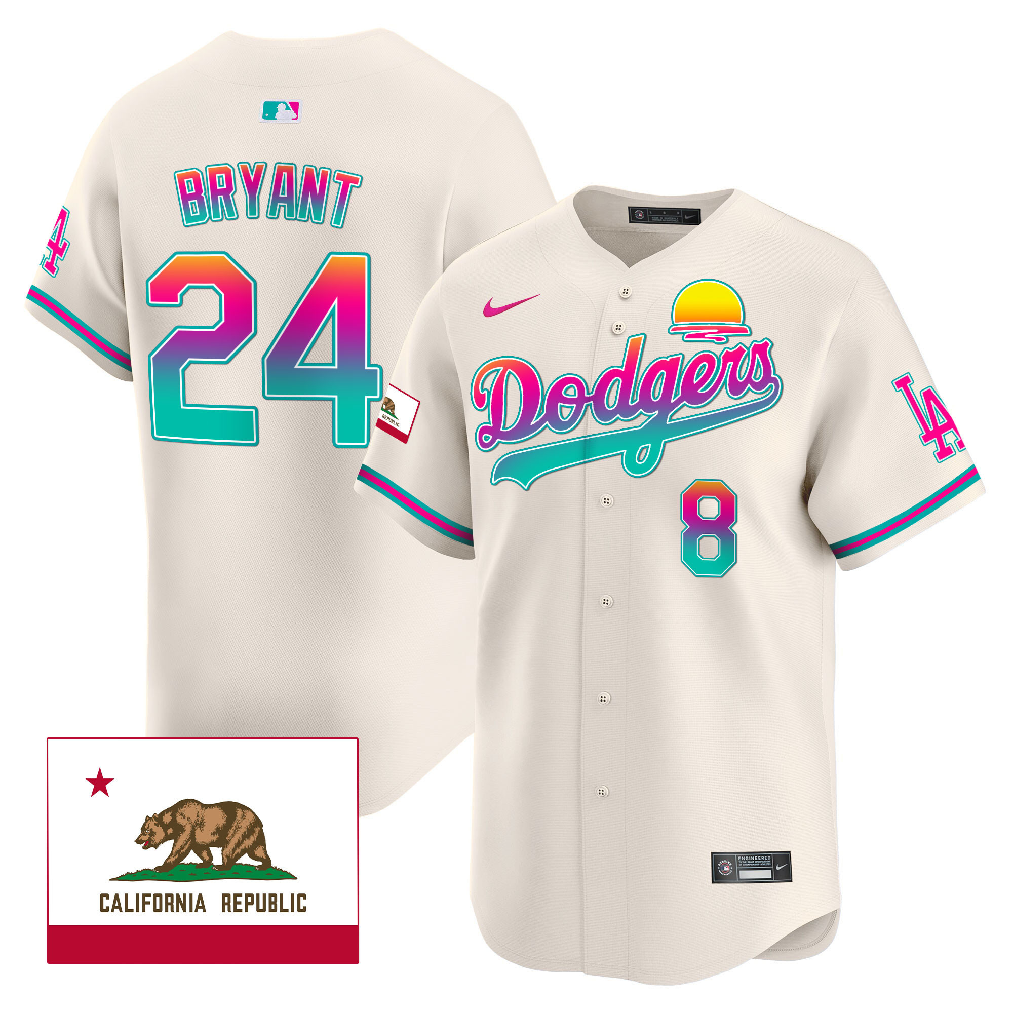 Men's Dodgers 2024 Los Angeles City Style Vapor Premier Limited Jersey - All Stitched