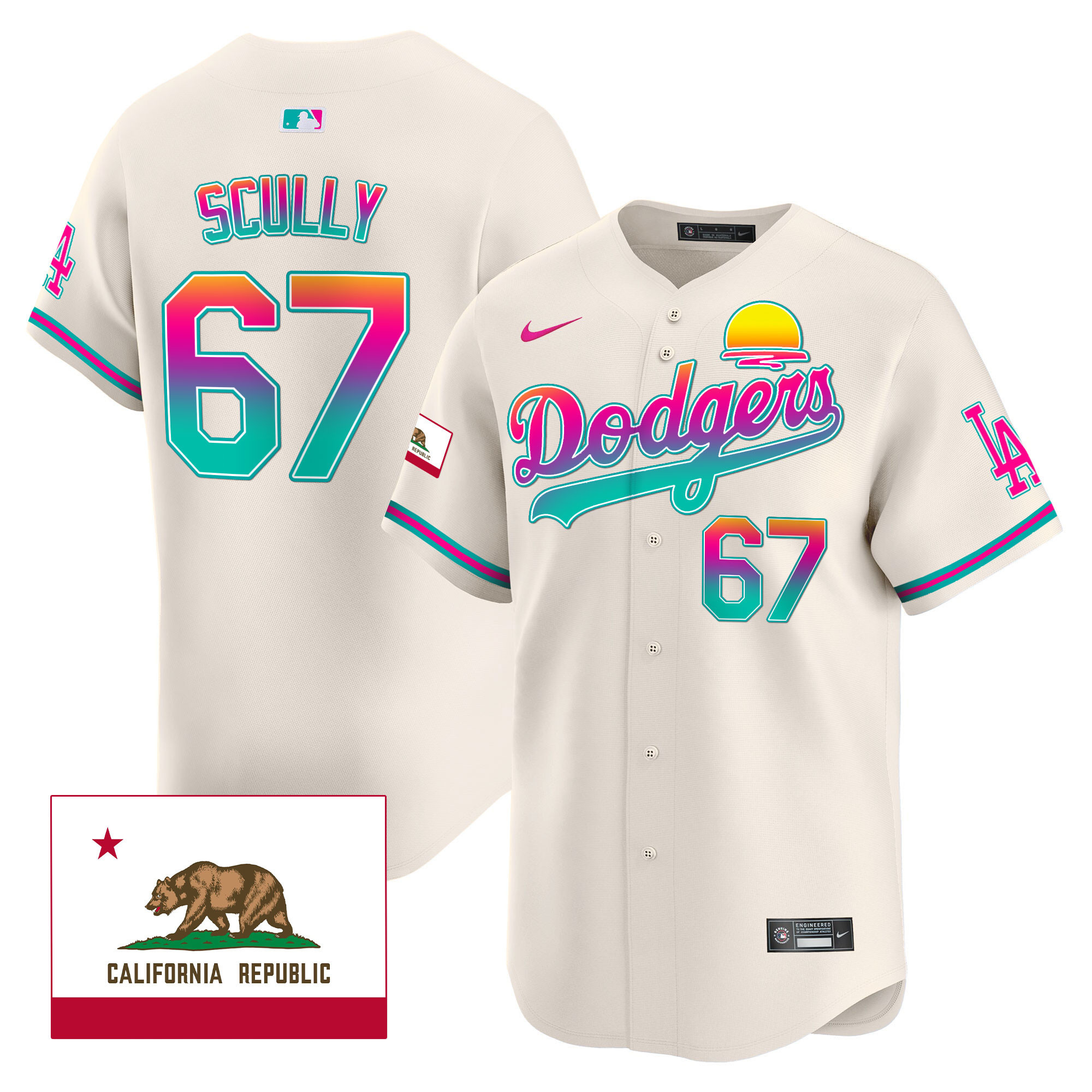 Men's Dodgers 2024 Los Angeles City Style Vapor Premier Limited Jersey - All Stitched