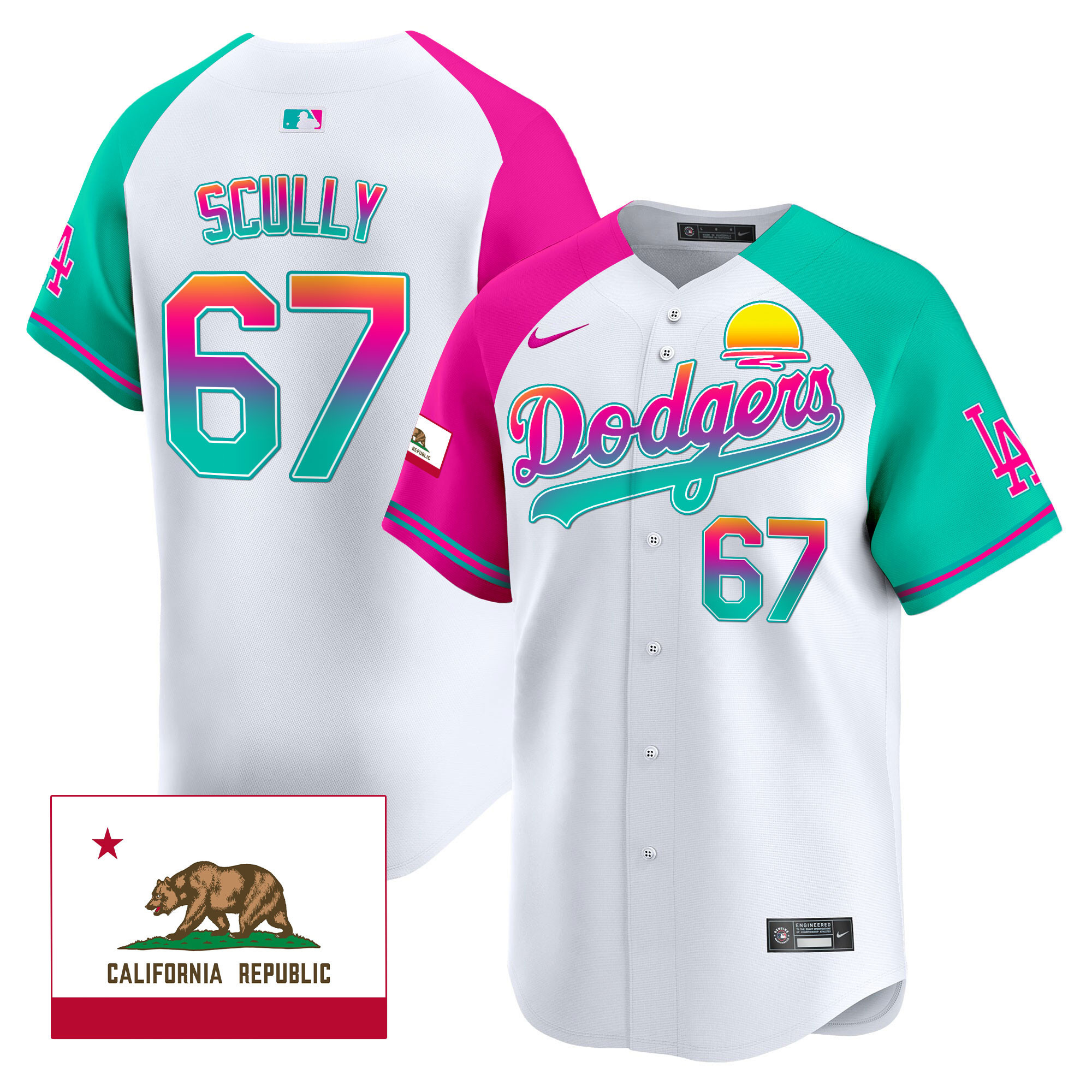 Men's Dodgers 2024 Los Angeles City Style Vapor Premier Limited Jersey - All Stitched