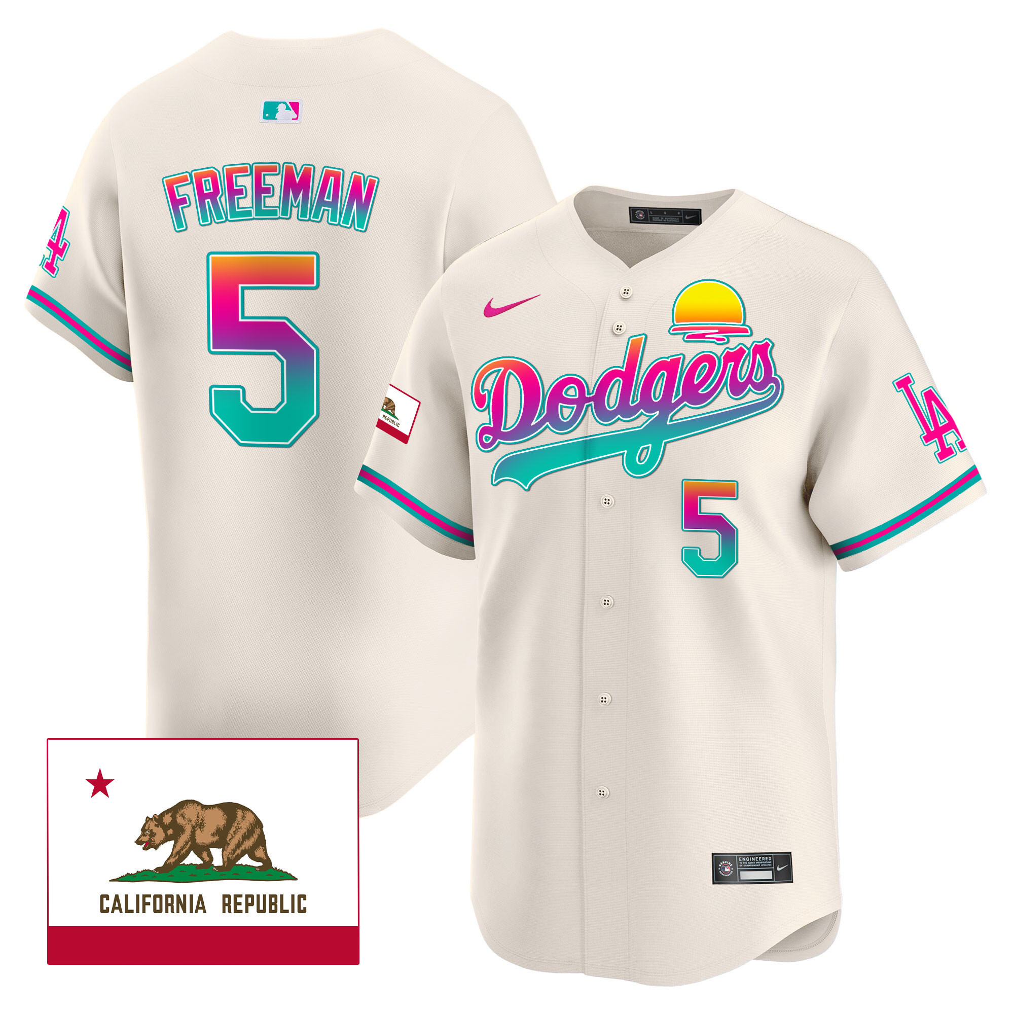 Men's Dodgers 2024 Los Angeles City Style Vapor Premier Limited Jersey - All Stitched