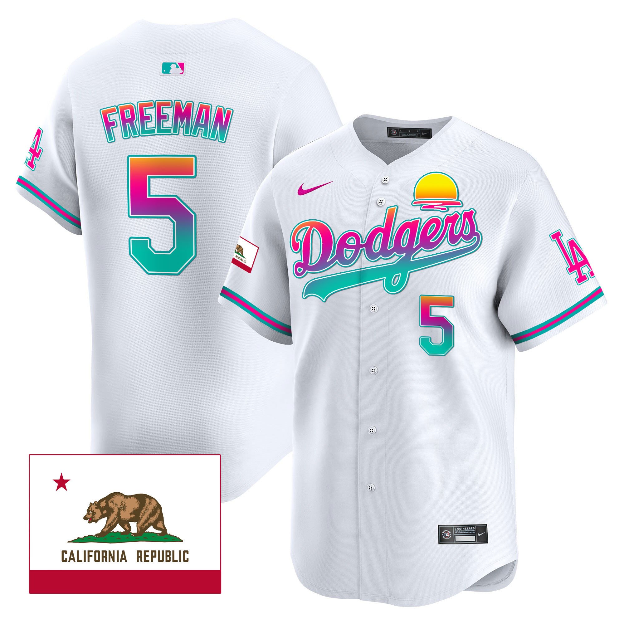 Men's Dodgers 2024 Los Angeles City Style Vapor Premier Limited Jersey - All Stitched