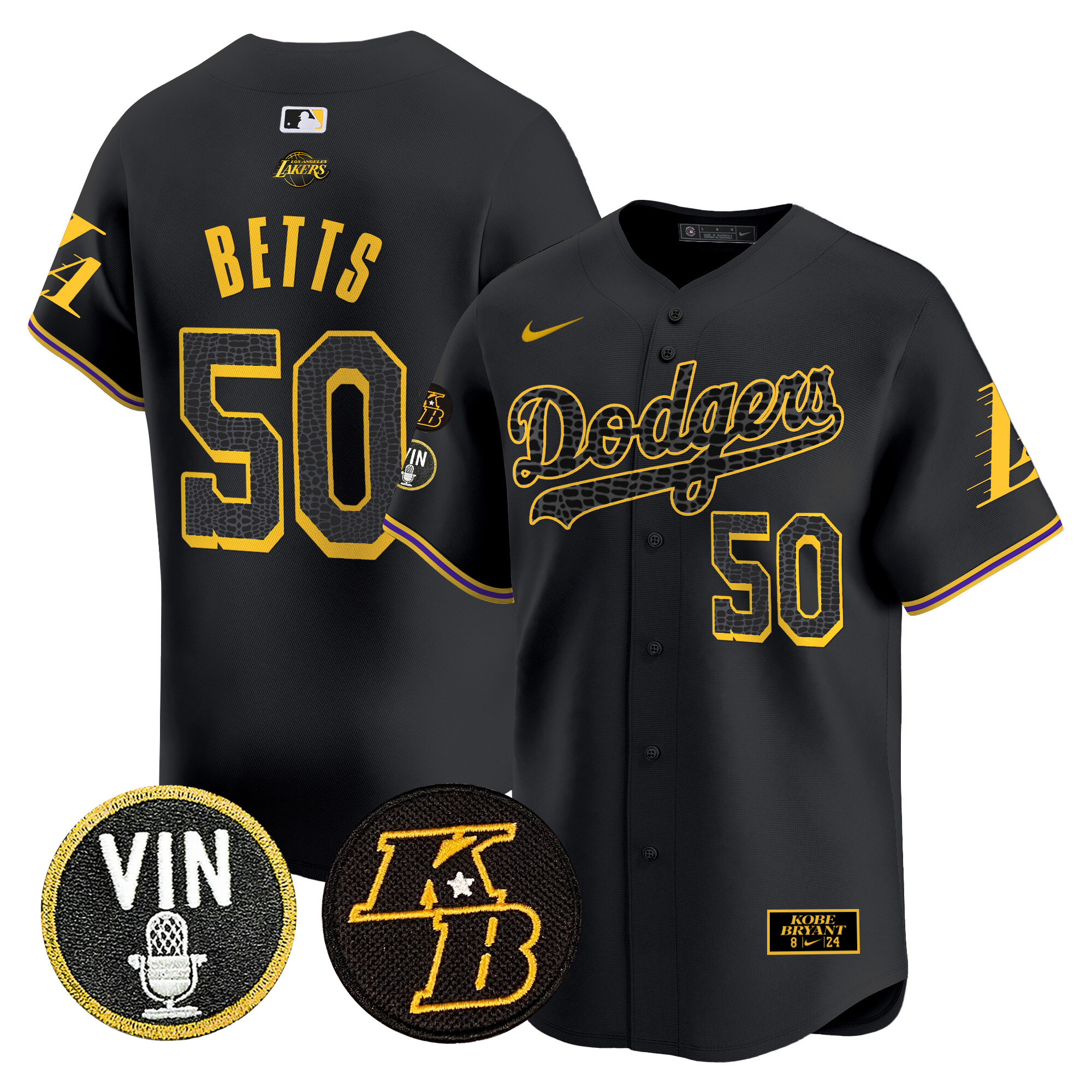 Men's Dodgers 2024 Mamba Vapor Premier Limited Jersey V2 - All Stitched