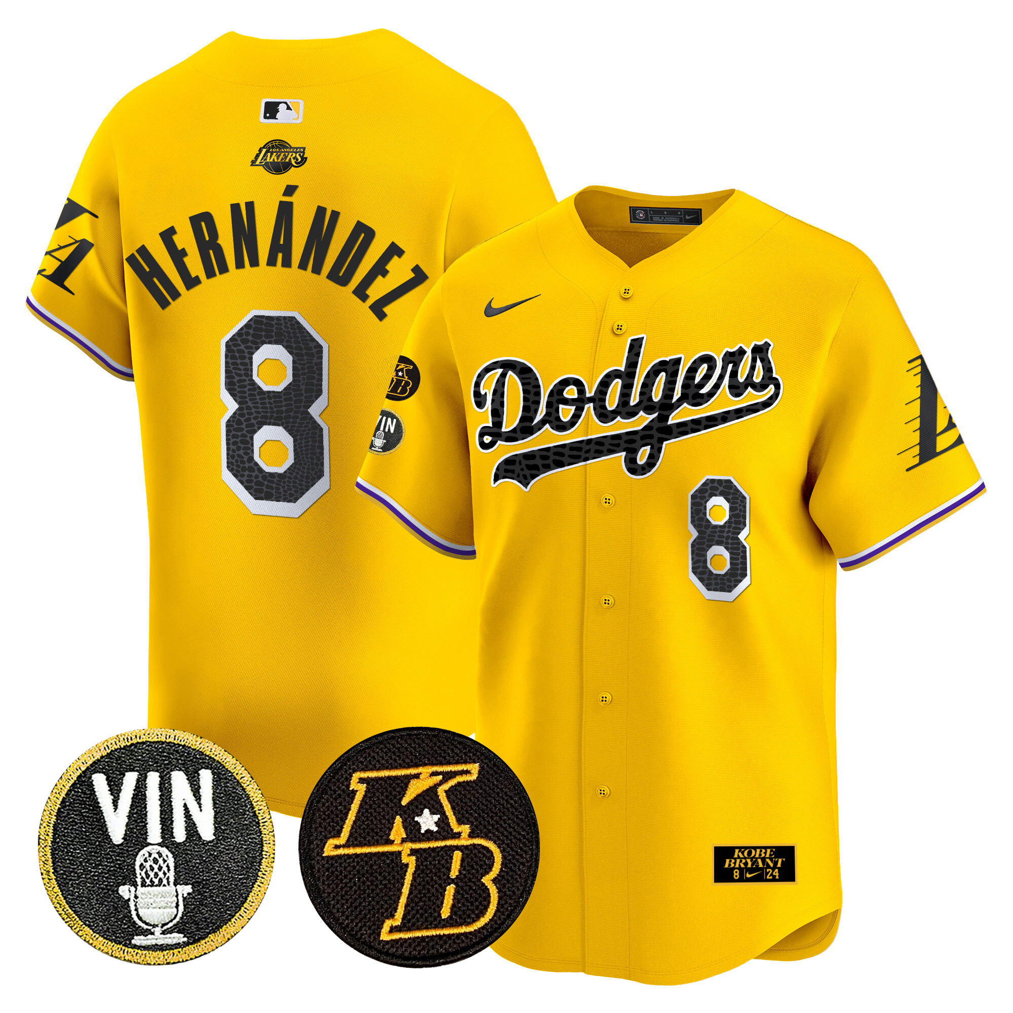 Men's Dodgers 2024 Mamba Vapor Premier Limited Jersey V2 - All Stitched