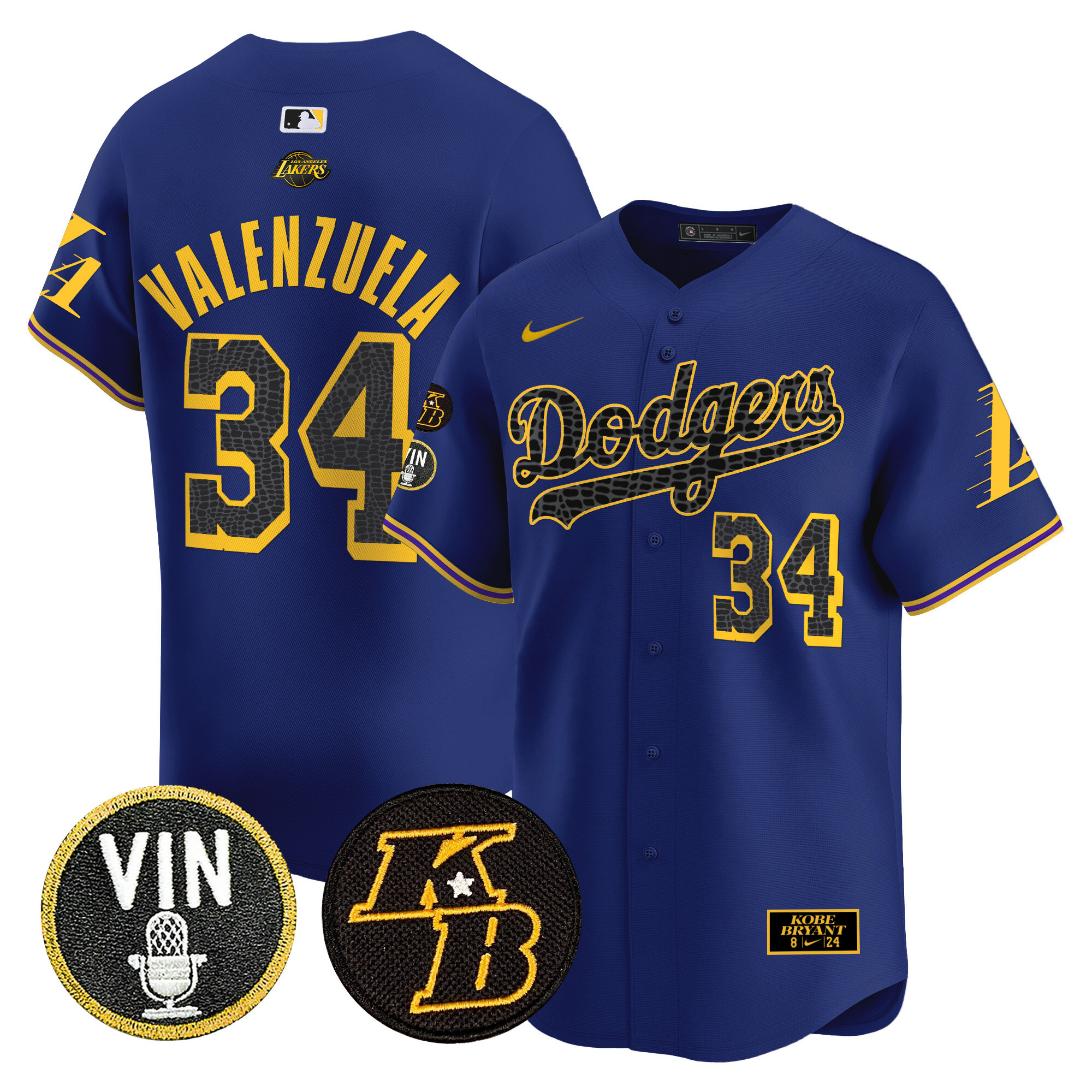Men's Dodgers 2024 Mamba Vapor Premier Limited Jersey V2 - All Stitched