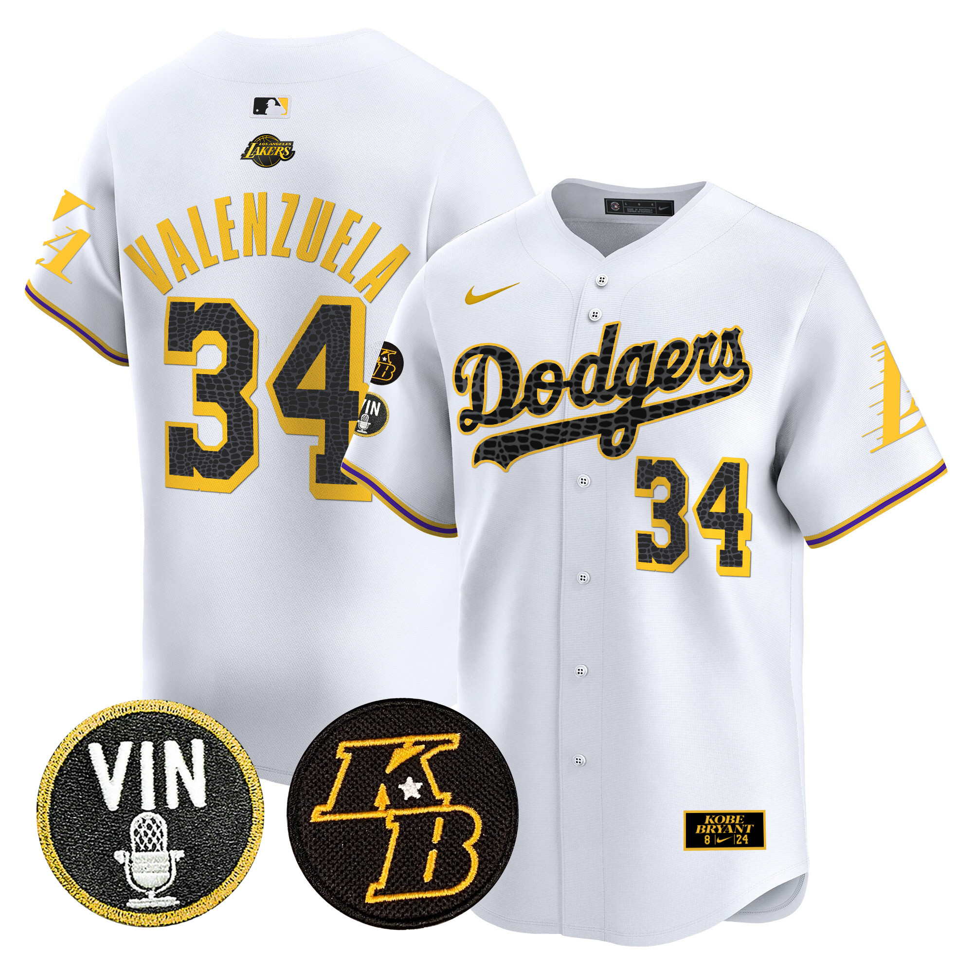 Men's Dodgers 2024 Mamba Vapor Premier Limited Jersey V2 - All Stitched