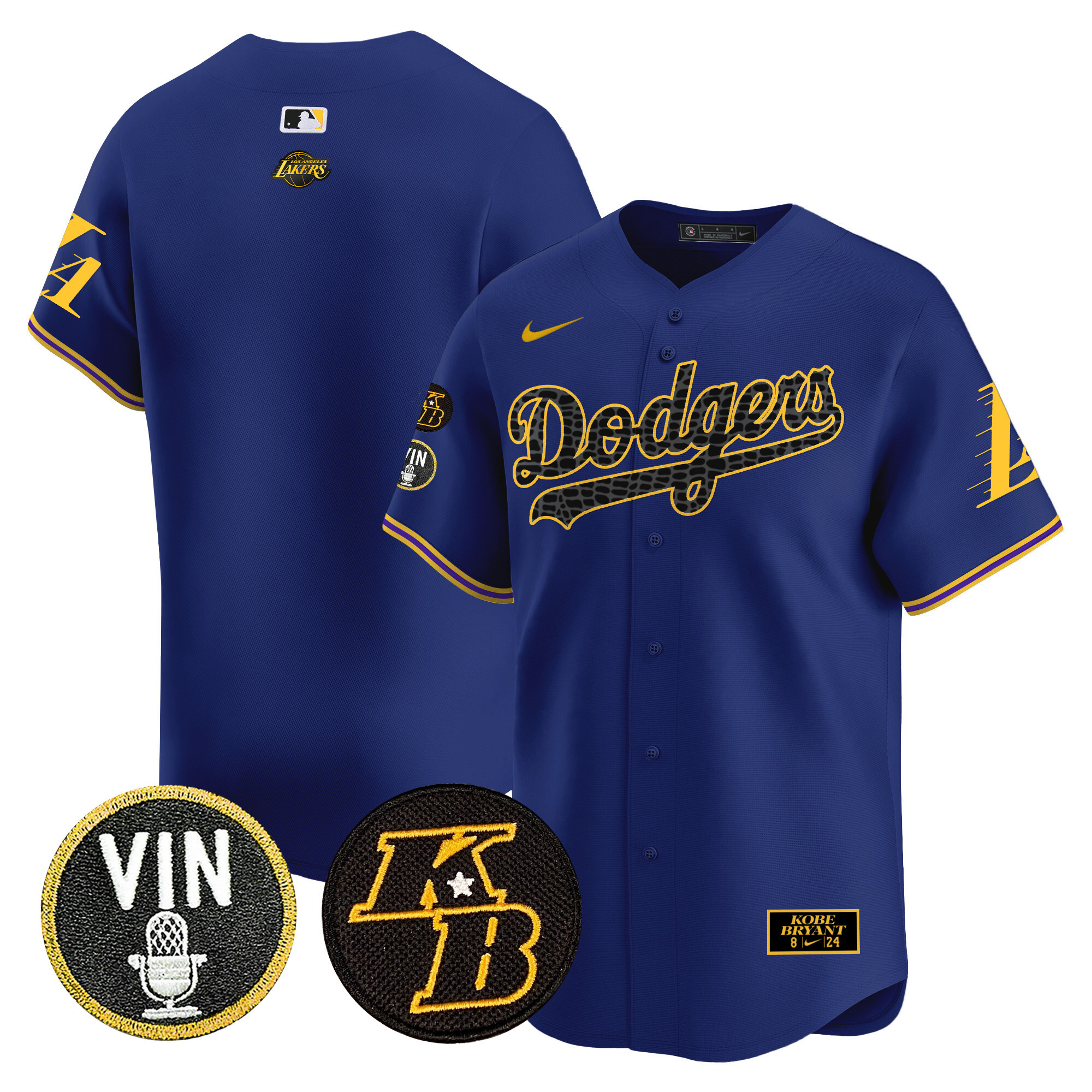 Men's Dodgers 2024 Mamba Vapor Premier Limited Jersey V2 - All Stitched