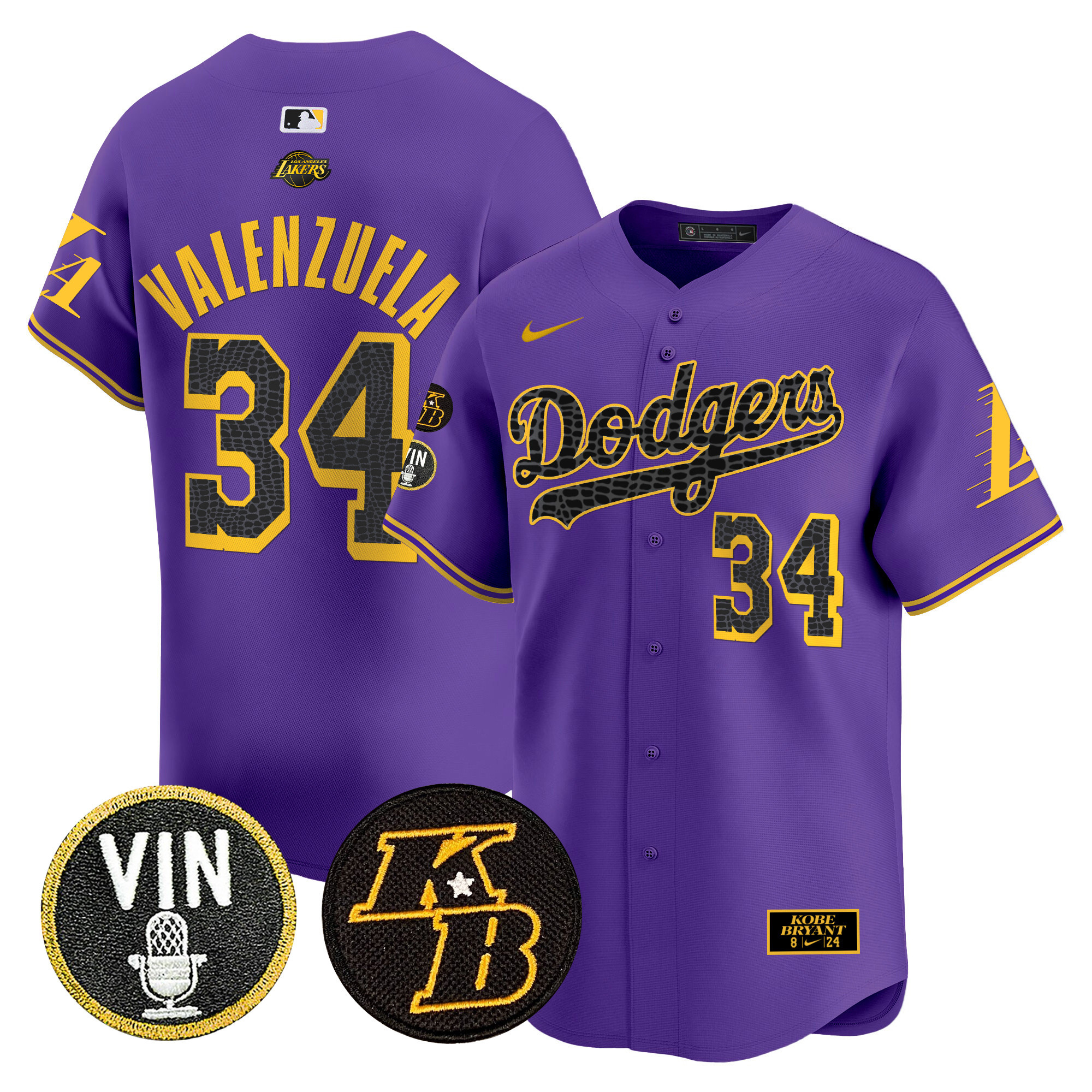 Men's Dodgers 2024 Mamba Vapor Premier Limited Jersey V2 - All Stitched