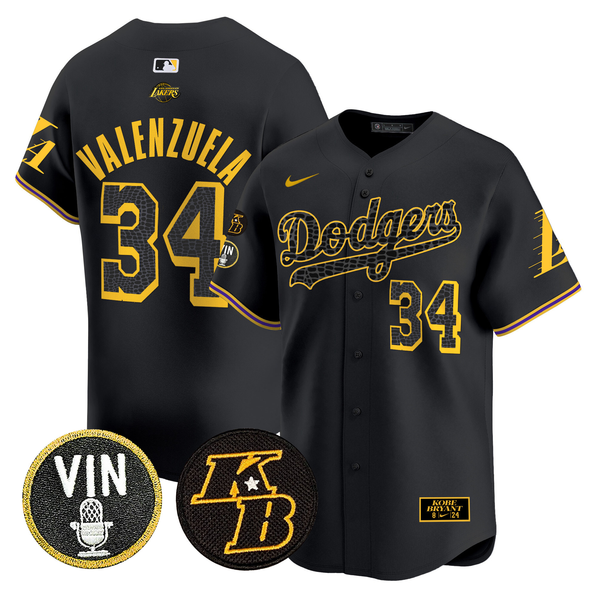 Men's Dodgers 2024 Mamba Vapor Premier Limited Jersey V2 - All Stitched