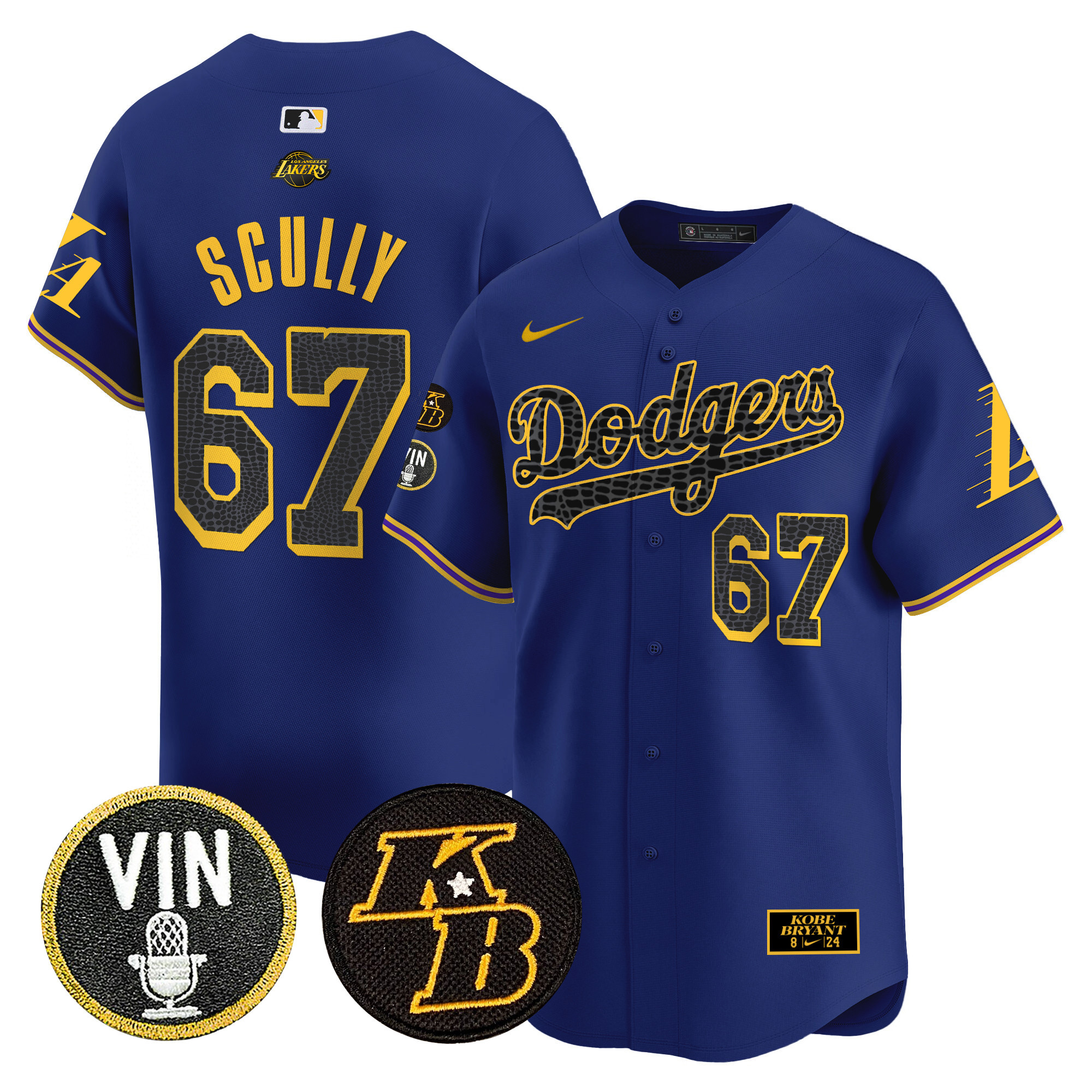 Men's Dodgers 2024 Mamba Vapor Premier Limited Jersey V2 - All Stitched