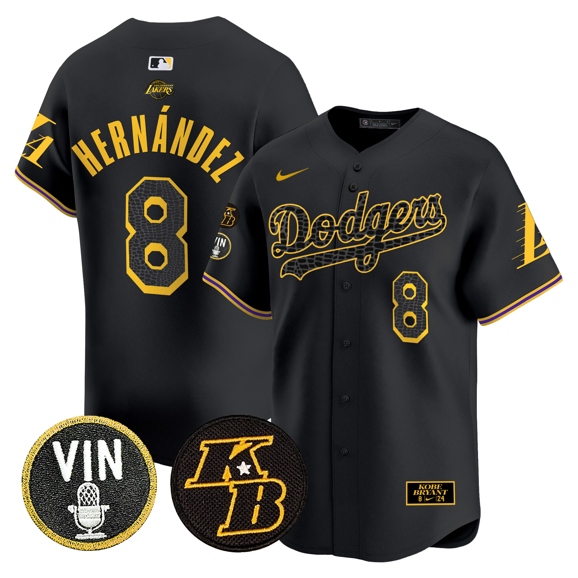 Men's Dodgers 2024 Mamba Vapor Premier Limited Jersey V2 - All Stitched