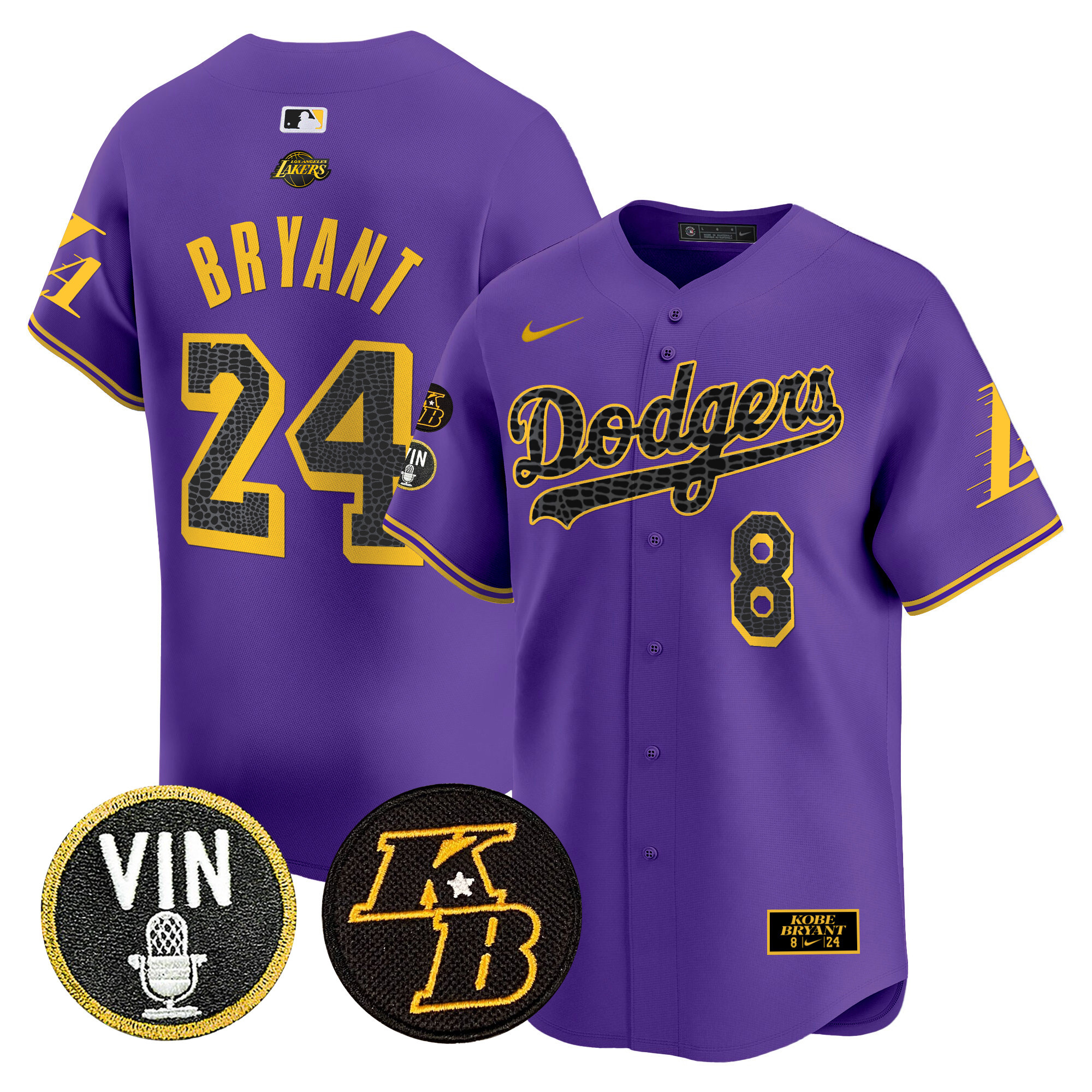 Men's Dodgers 2024 Mamba Vapor Premier Limited Jersey V2 - All Stitched