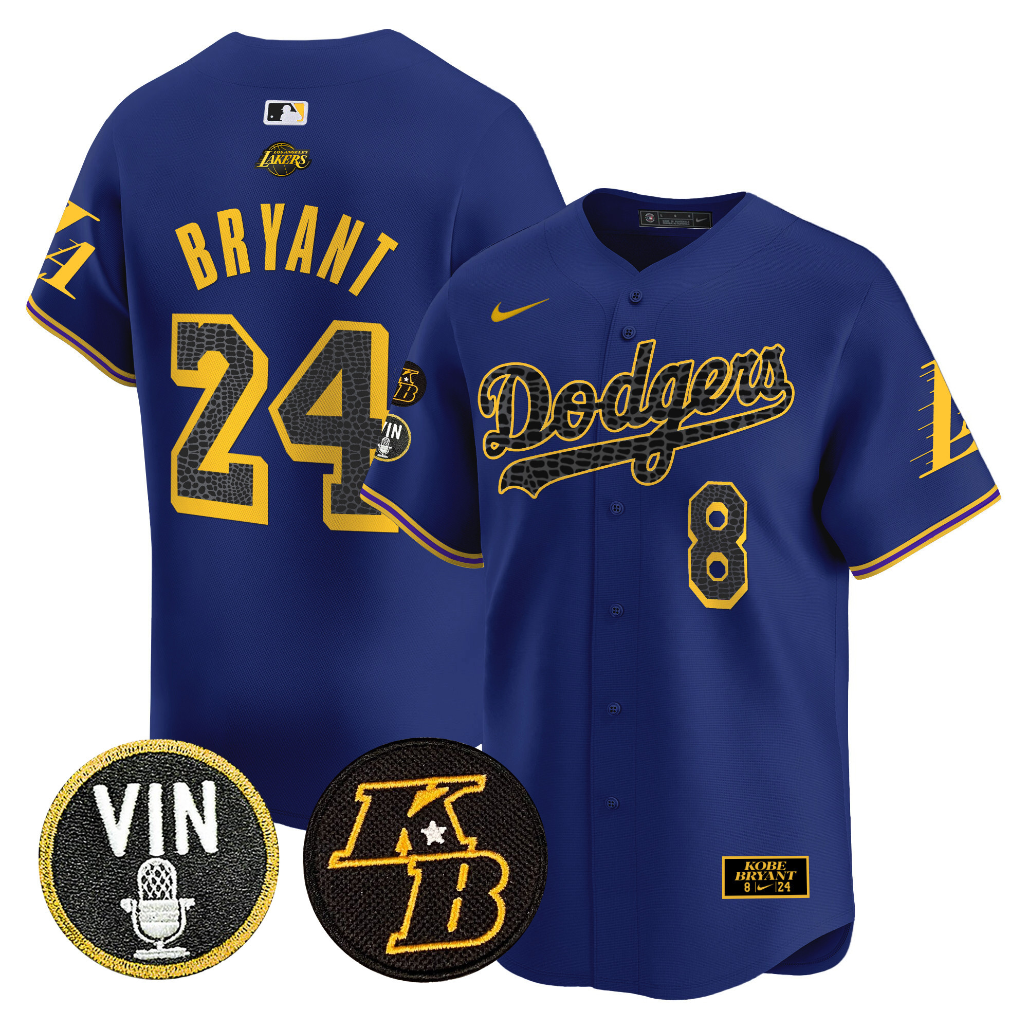 Men's Dodgers 2024 Mamba Vapor Premier Limited Jersey V2 - All Stitched