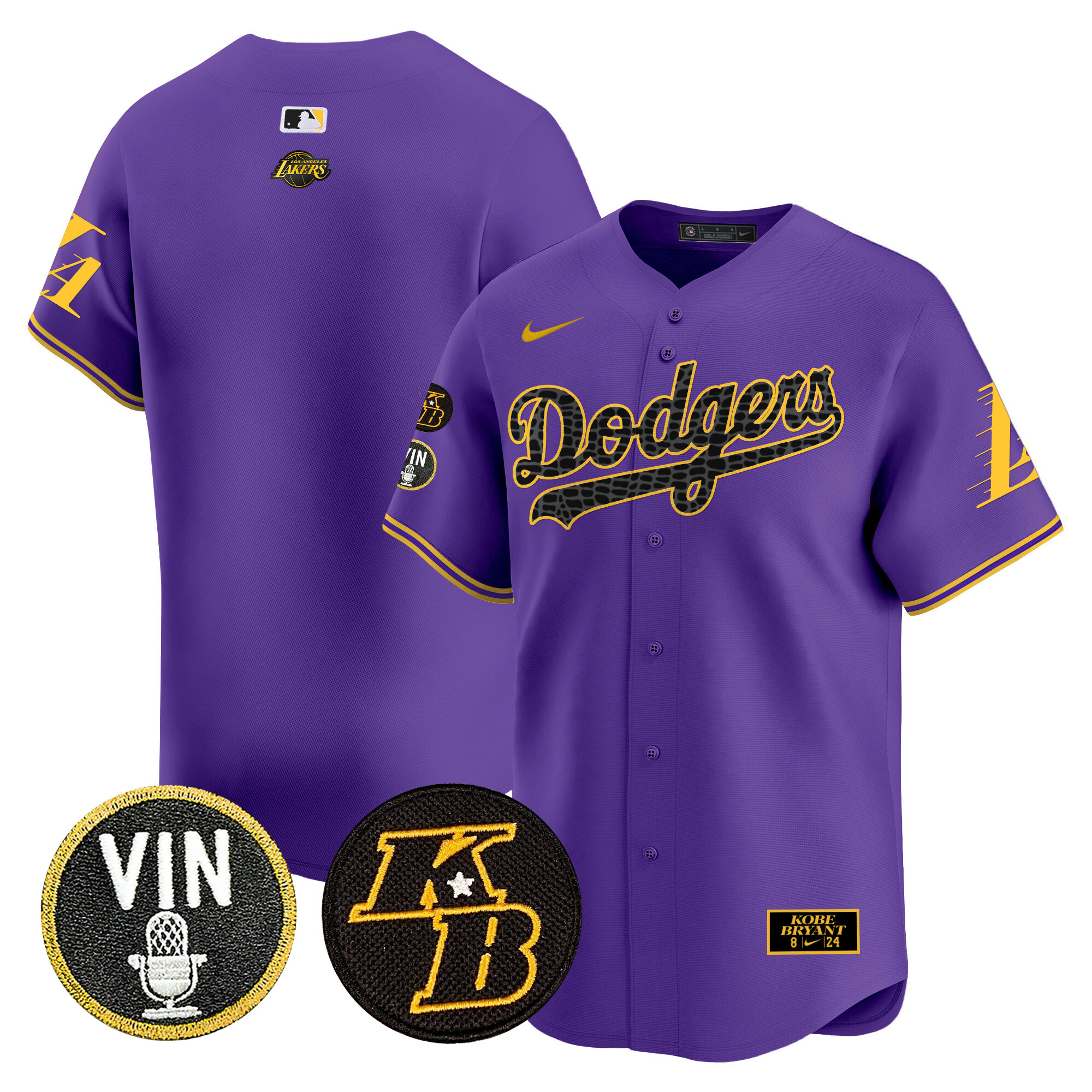 Men's Dodgers 2024 Mamba Vapor Premier Limited Jersey V2 - All Stitched