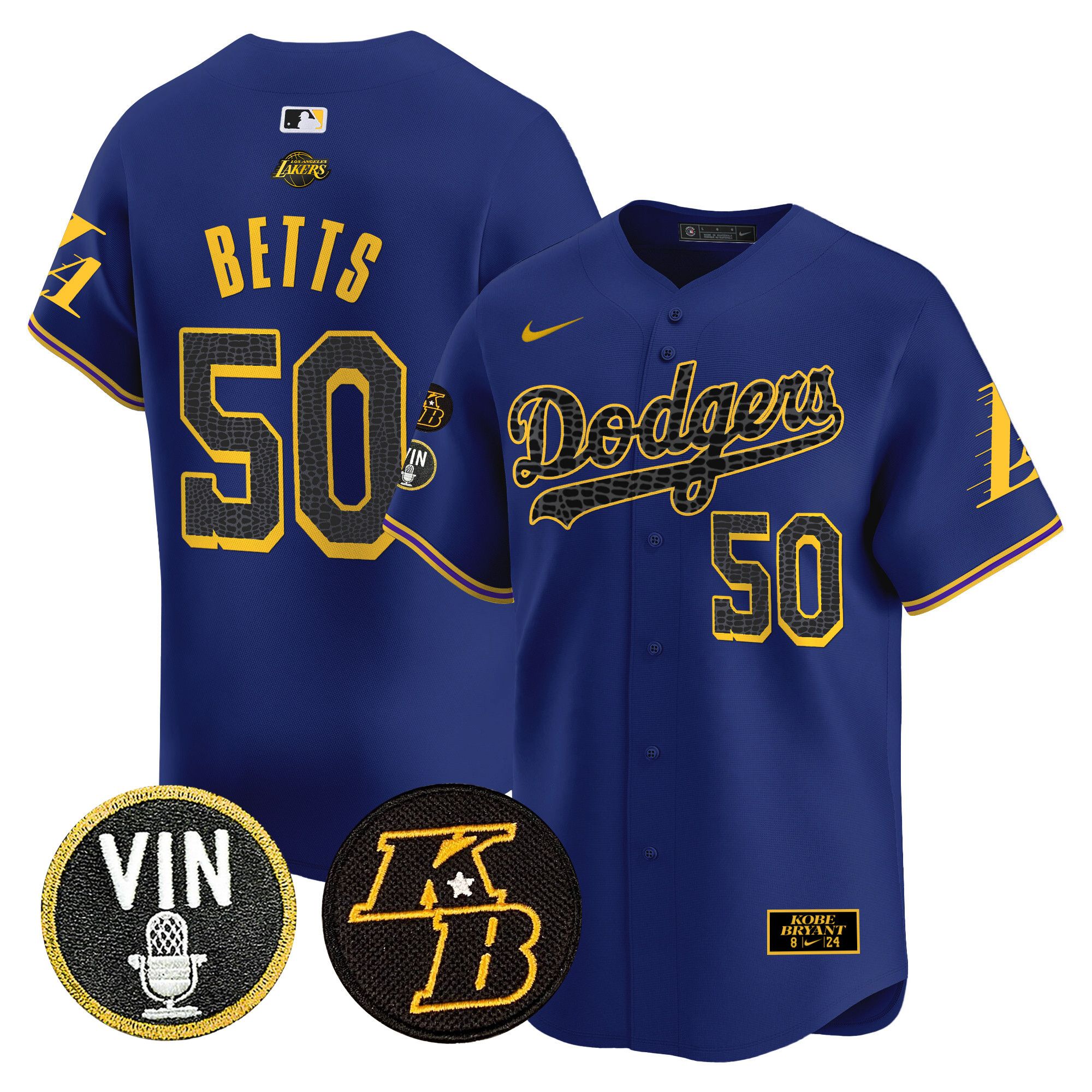 Men's Dodgers 2024 Mamba Vapor Premier Limited Jersey V2 - All Stitched