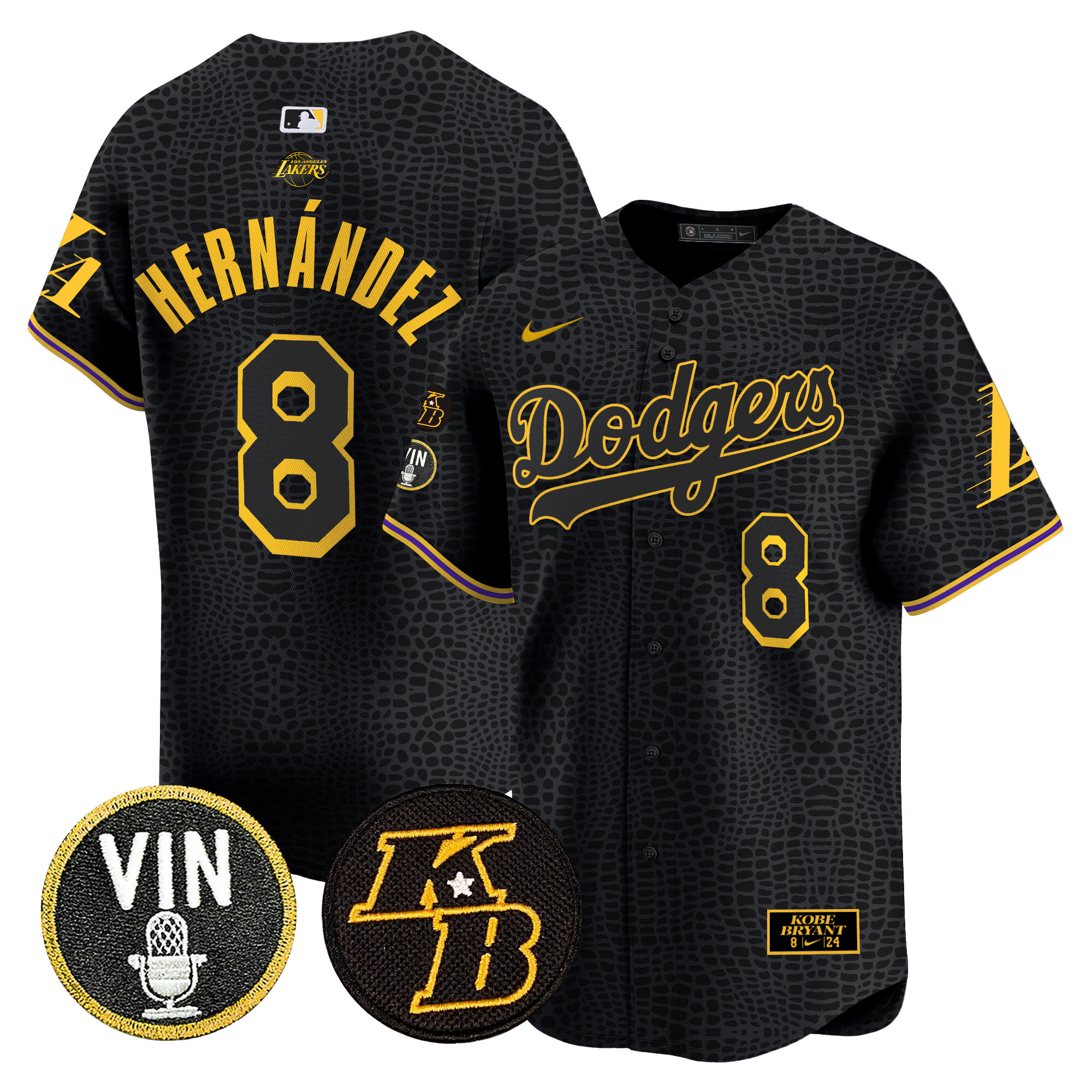 Men's Dodgers 2024 Mamba Vapor Premier Limited Jersey V2 - All Stitched
