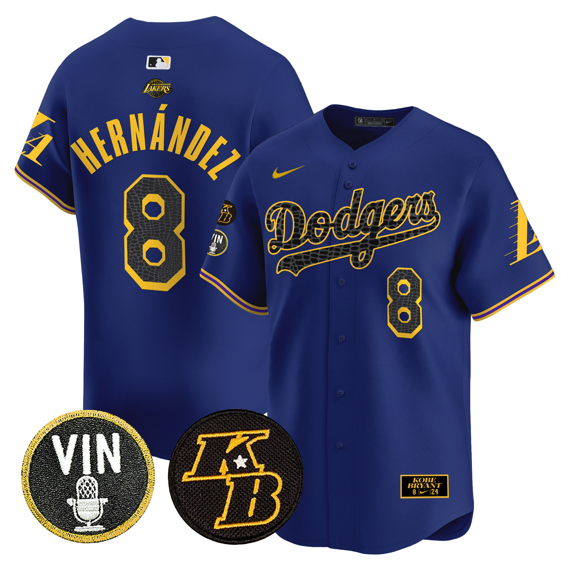 Men's Dodgers 2024 Mamba Vapor Premier Limited Jersey V2 - All Stitched