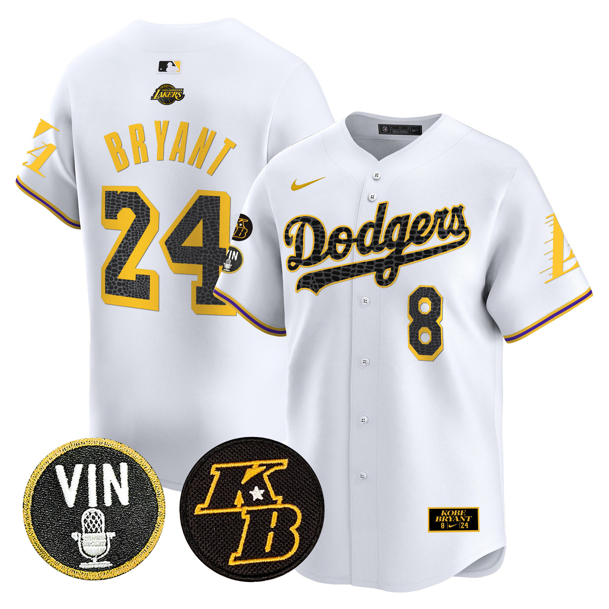 Men's Dodgers 2024 Mamba Vapor Premier Limited Jersey V2 - All Stitched