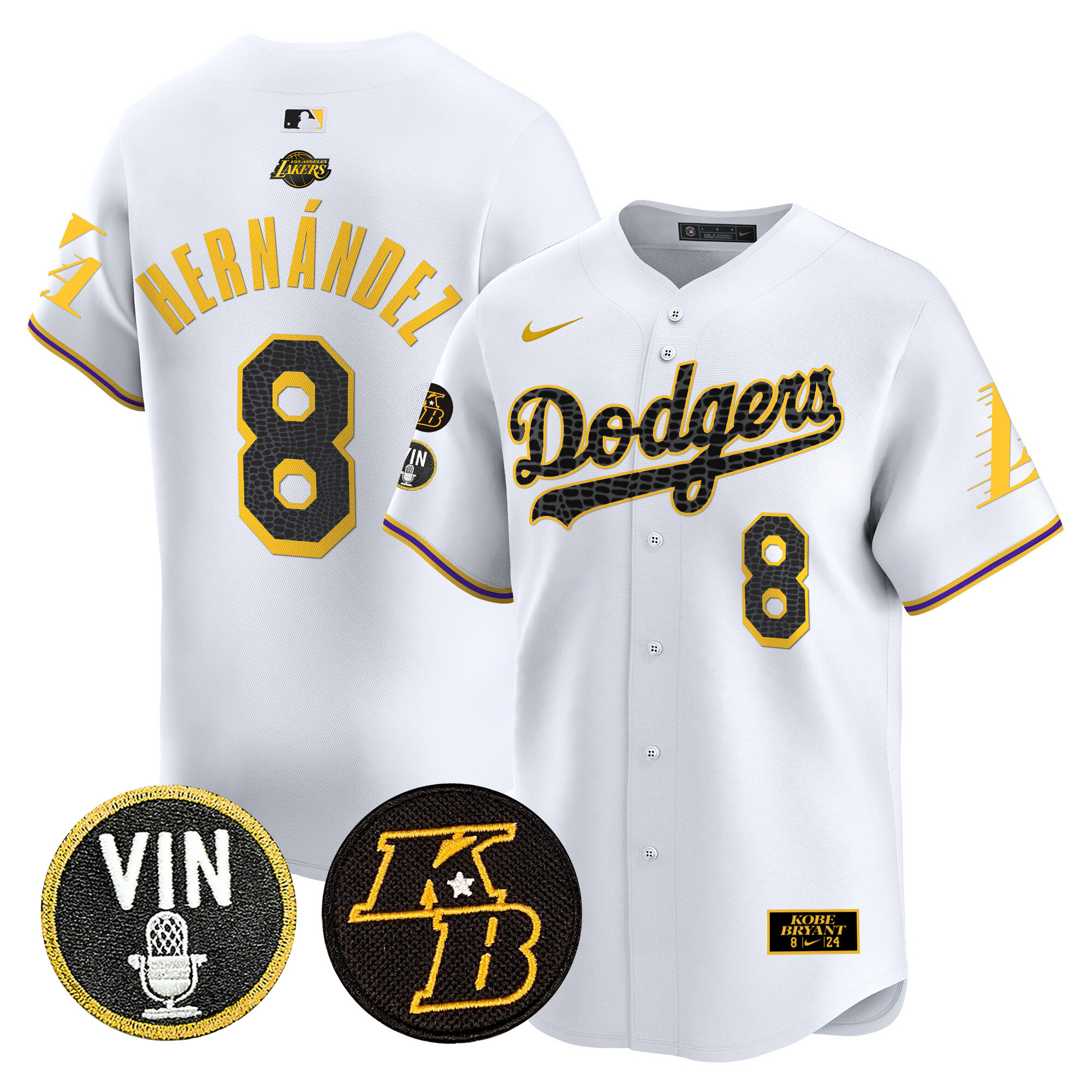 Men's Dodgers 2024 Mamba Vapor Premier Limited Jersey V2 - All Stitched