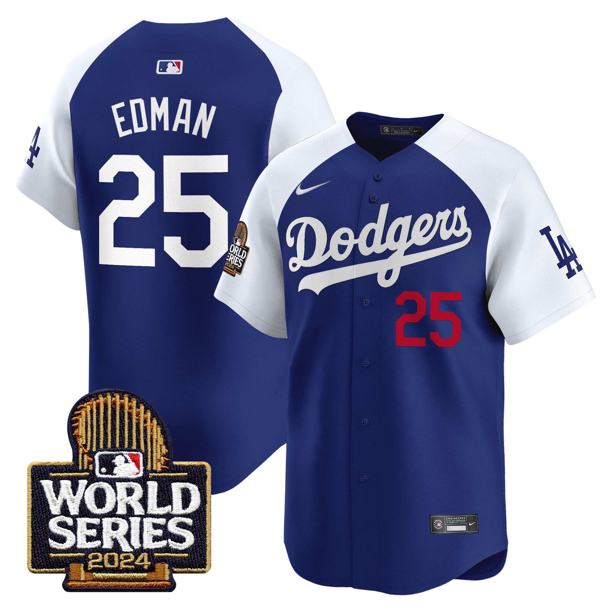 Men's Dodgers 2024 World Series Vapor Premier Limited Jersey - All Stitched