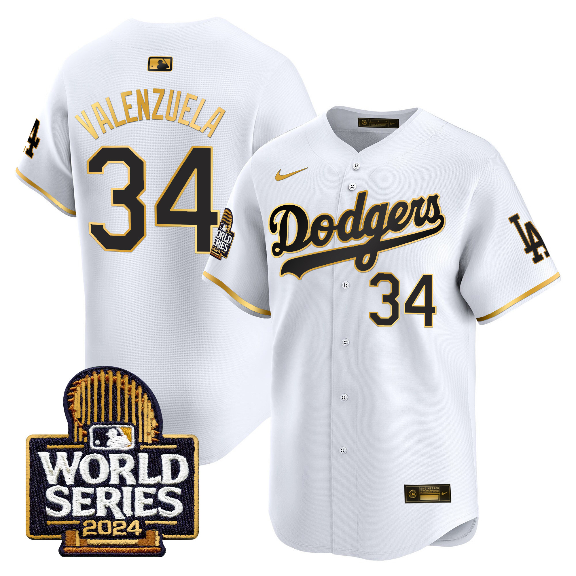 Men's Dodgers 2024 World Series Vapor Premier Limited Jersey - All Stitched