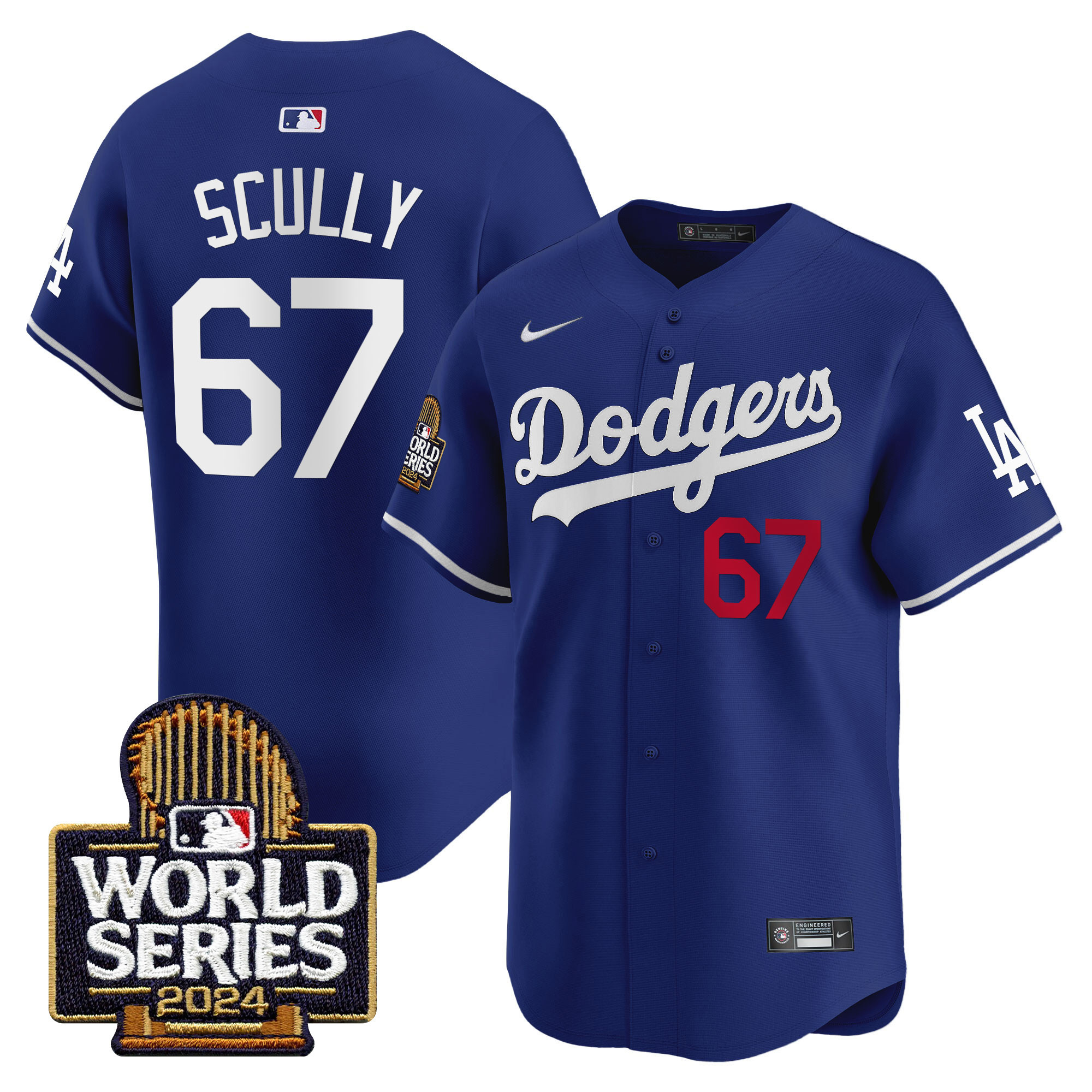 Men's Dodgers 2024 World Series Vapor Premier Limited Jersey - All Stitched