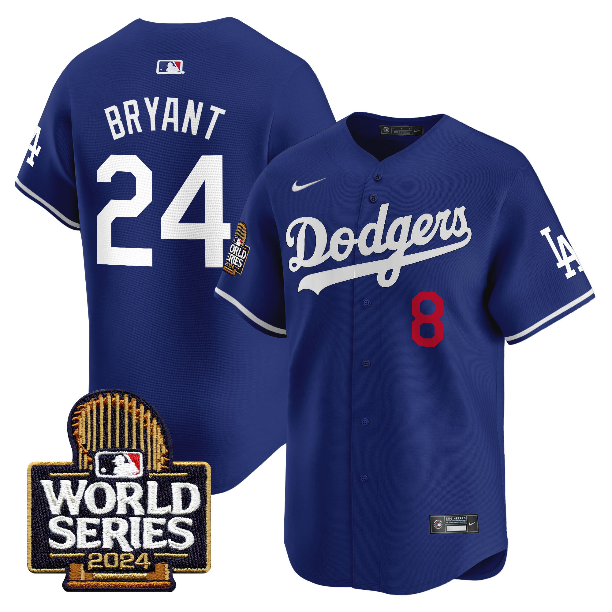 Men's Dodgers 2024 World Series Vapor Premier Limited Jersey - All Stitched