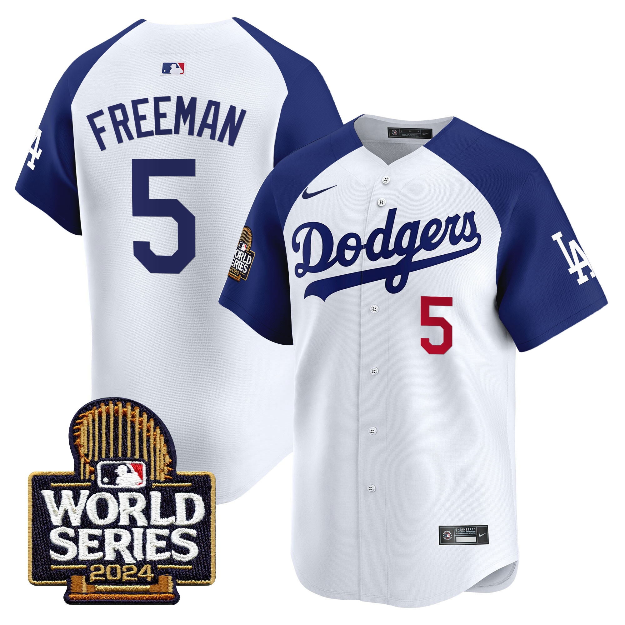 Men's Dodgers 2024 World Series Vapor Premier Limited Jersey - All Stitched