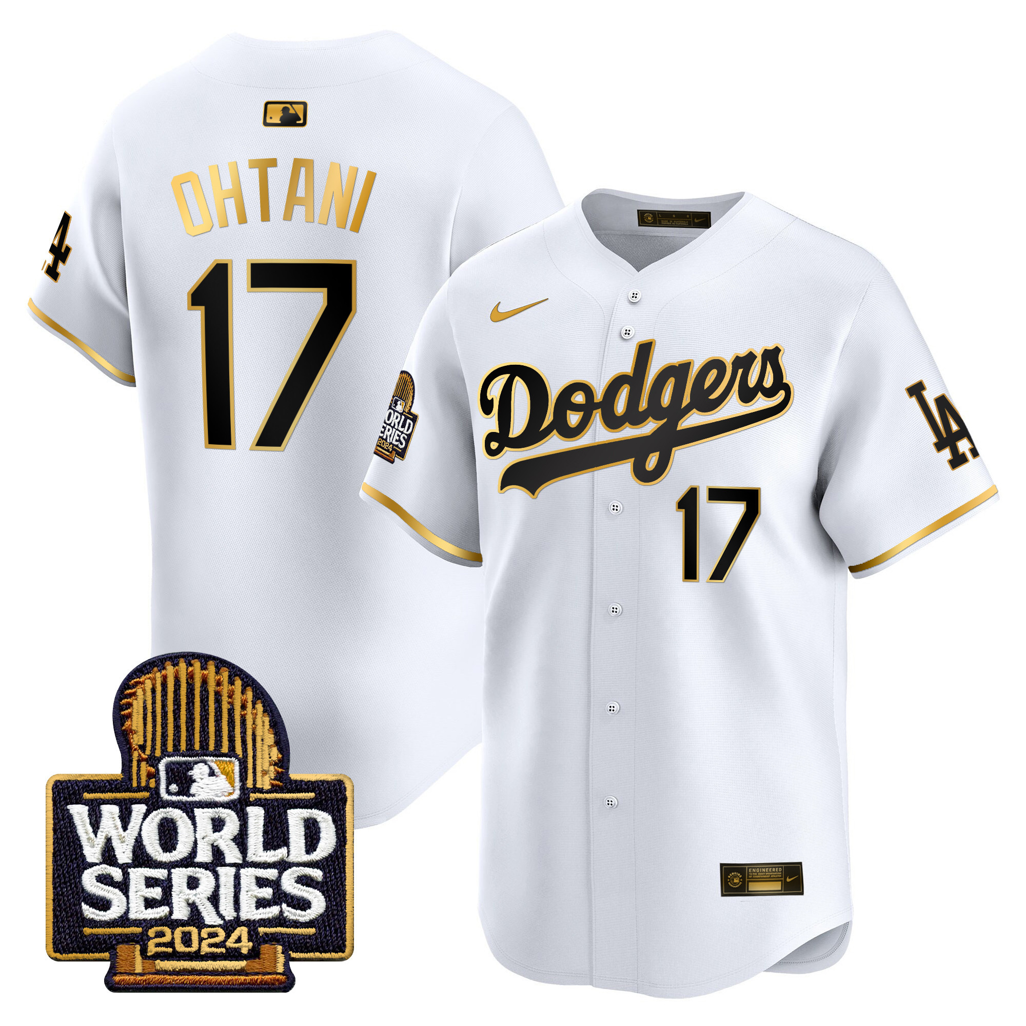 Men's Dodgers 2024 World Series Vapor Premier Limited Jersey - All Stitched