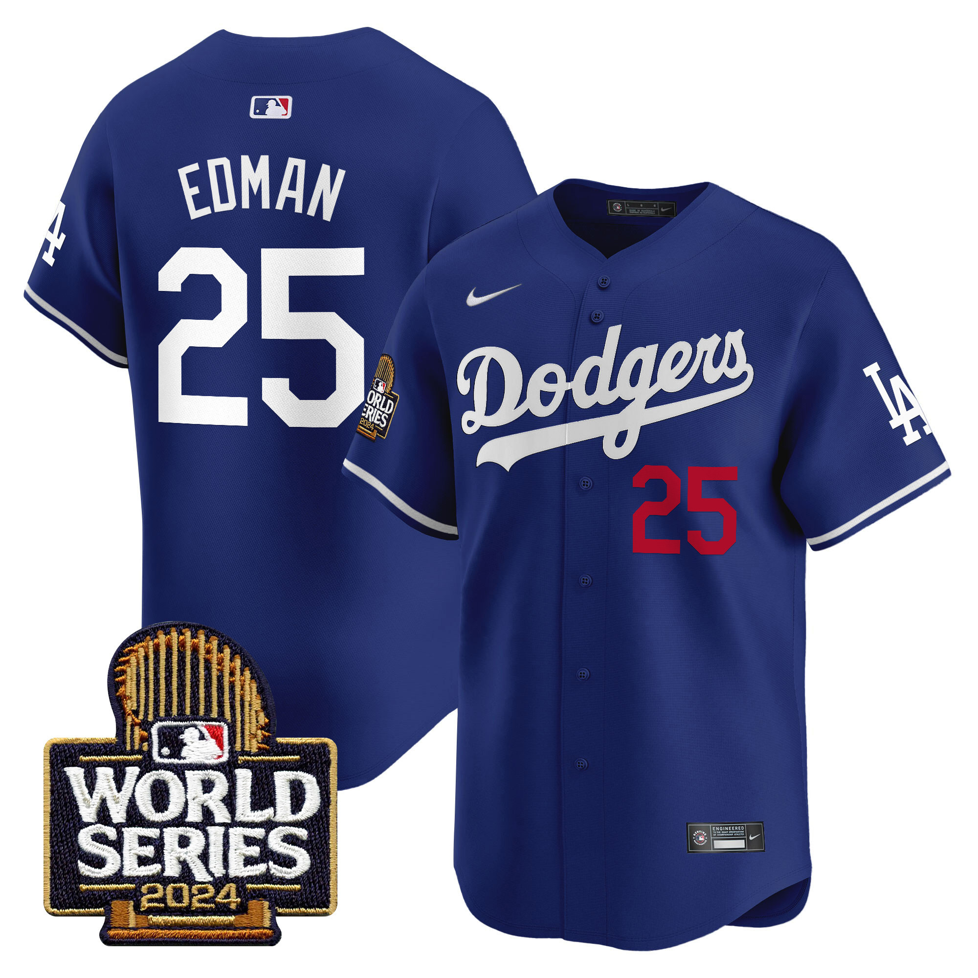 Men's Dodgers 2024 World Series Vapor Premier Limited Jersey - All Stitched