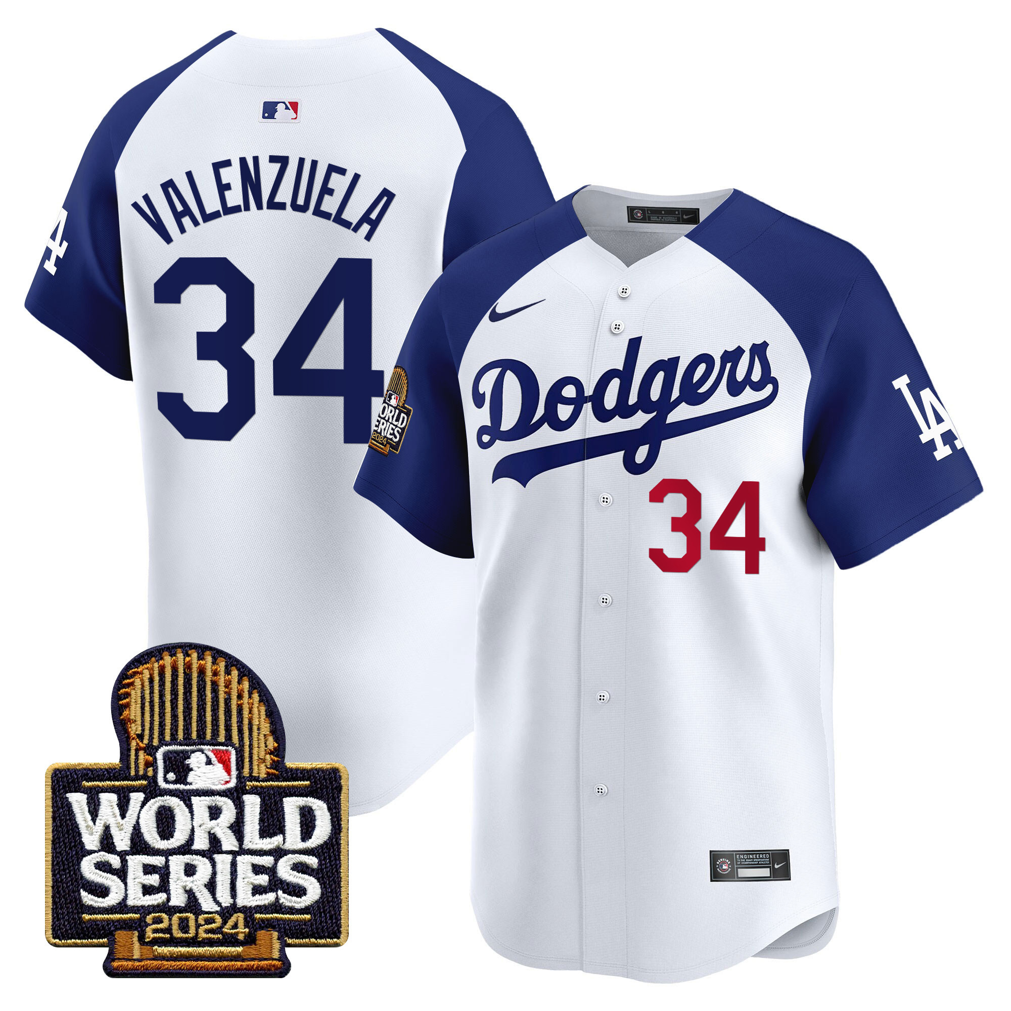 Men's Dodgers 2024 World Series Vapor Premier Limited Jersey - All Stitched