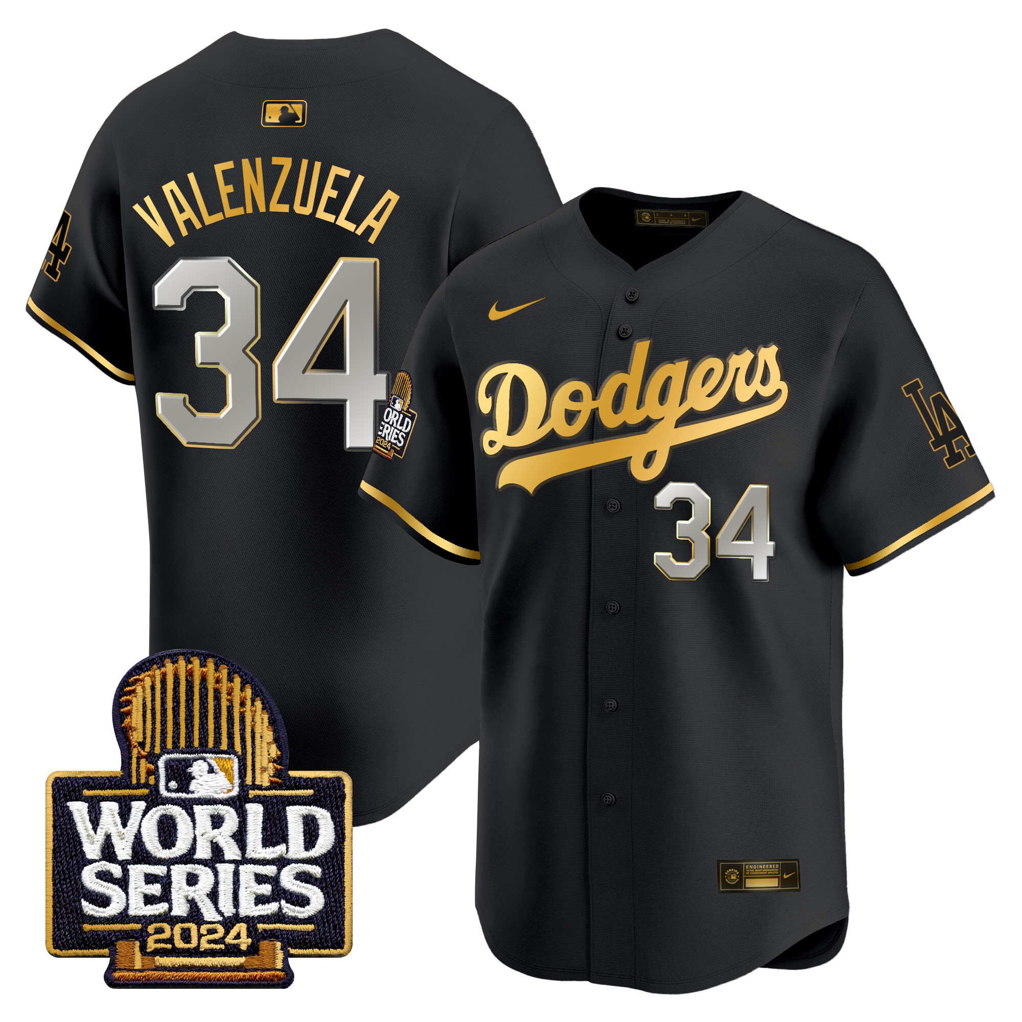 Men's Dodgers 2024 World Series Vapor Premier Limited Jersey - All Stitched