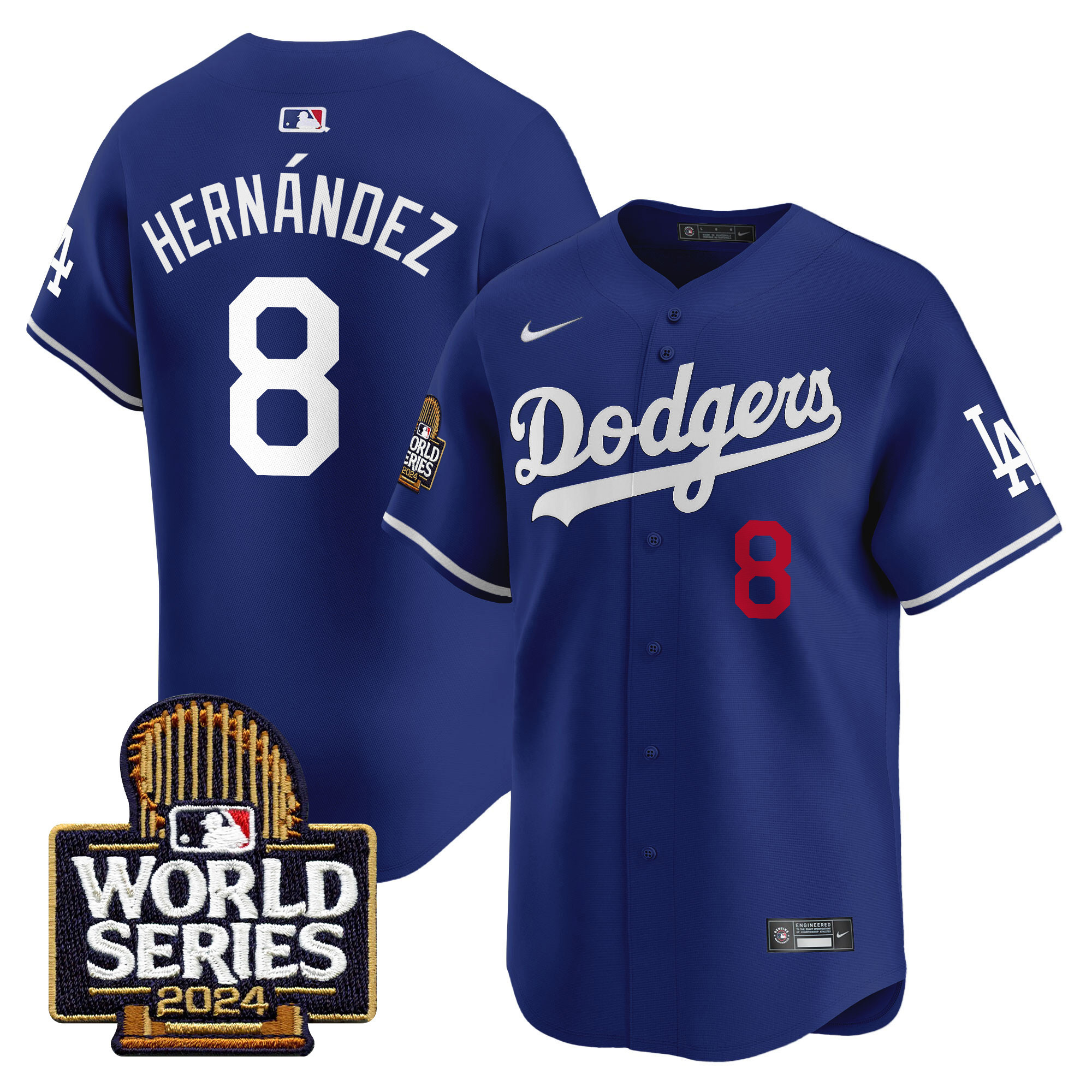Men's Dodgers 2024 World Series Vapor Premier Limited Jersey - All Stitched