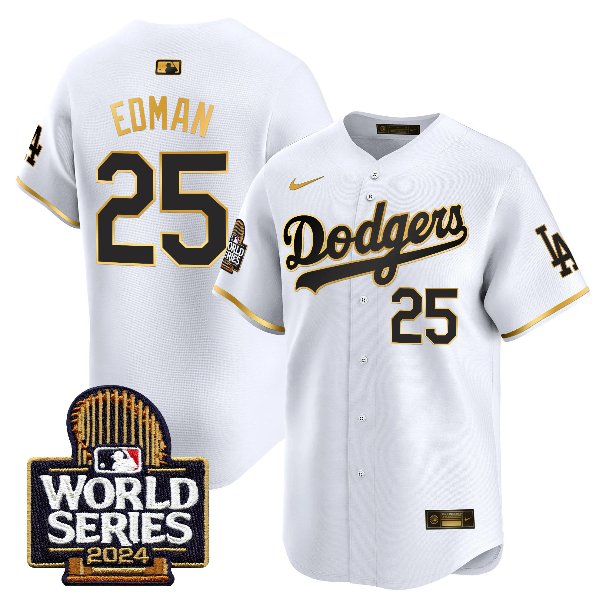 Men's Dodgers 2024 World Series Vapor Premier Limited Jersey - All Stitched