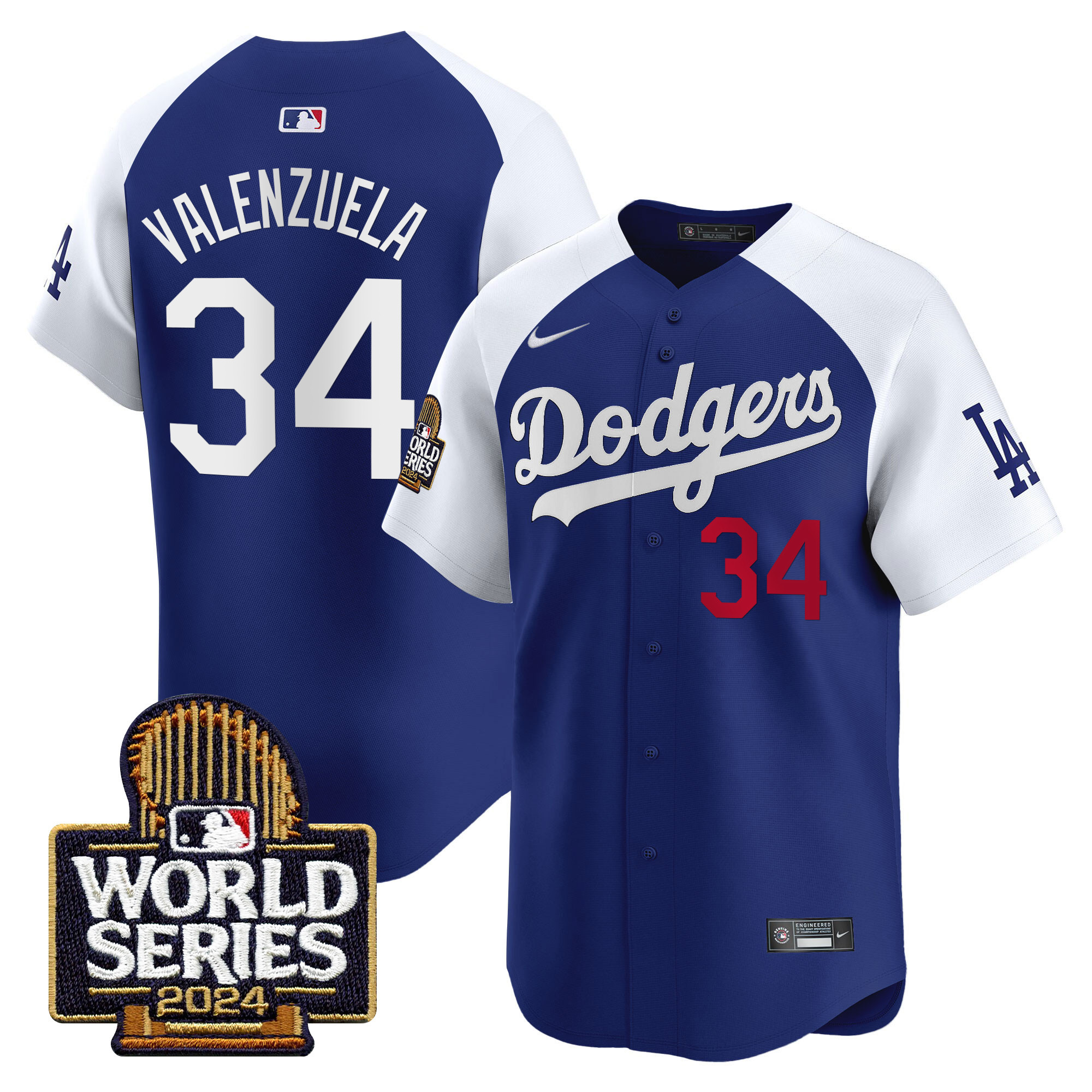 Men's Dodgers 2024 World Series Vapor Premier Limited Jersey - All Stitched