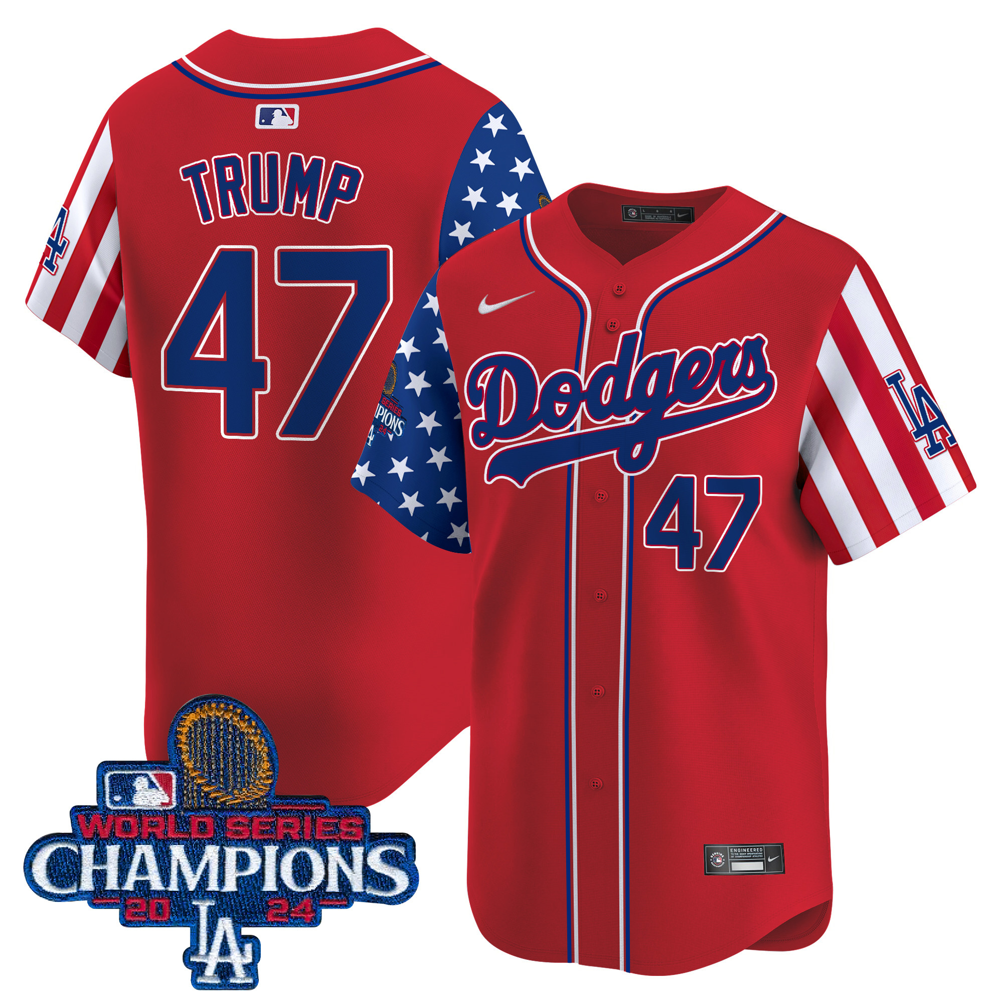 Men's Dodgers American Style 2024 World Series Champions Vapor Premier Limited Jersey - All Stitched