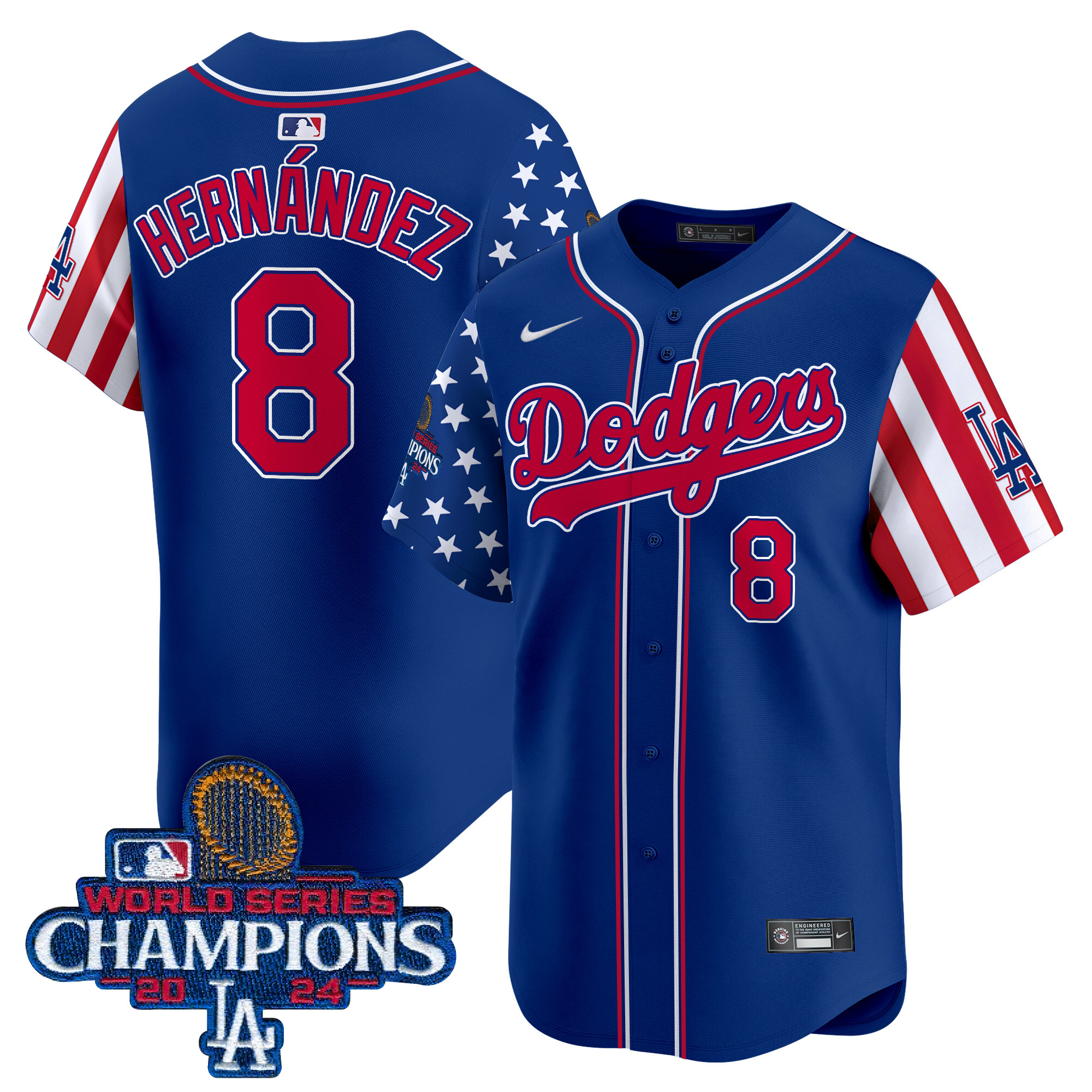 Men's Dodgers American Style 2024 World Series Champions Vapor Premier Limited Jersey - All Stitched