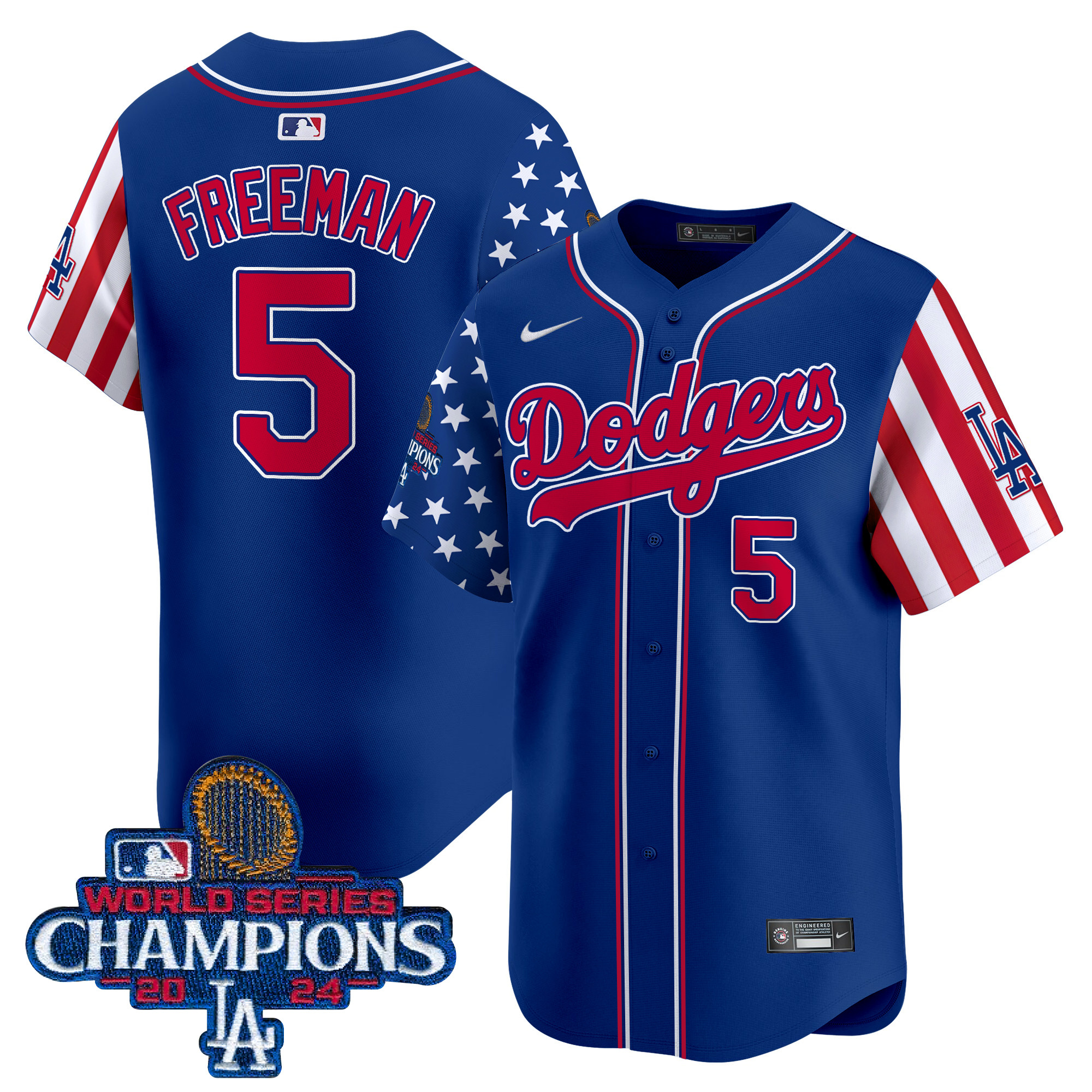 Men's Dodgers American Style 2024 World Series Champions Vapor Premier Limited Jersey - All Stitched