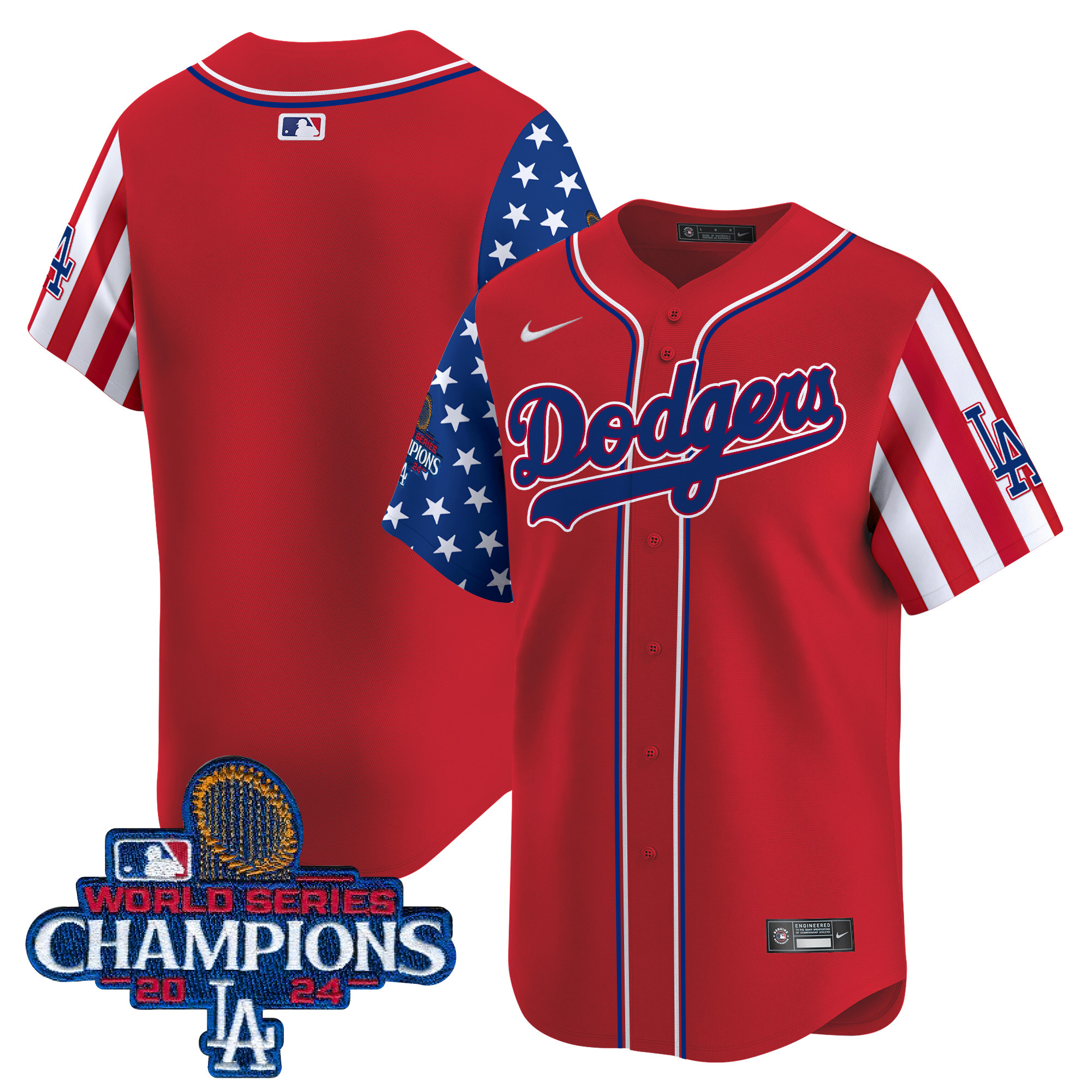 Men's Dodgers American Style 2024 World Series Champions Vapor Premier Limited Jersey - All Stitched